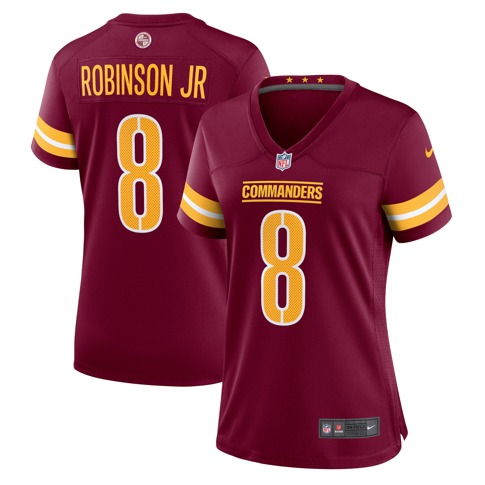 Women's Washington Commanders Brian Robinson Burgundy Player Game Jersey JS3491 Saliibo