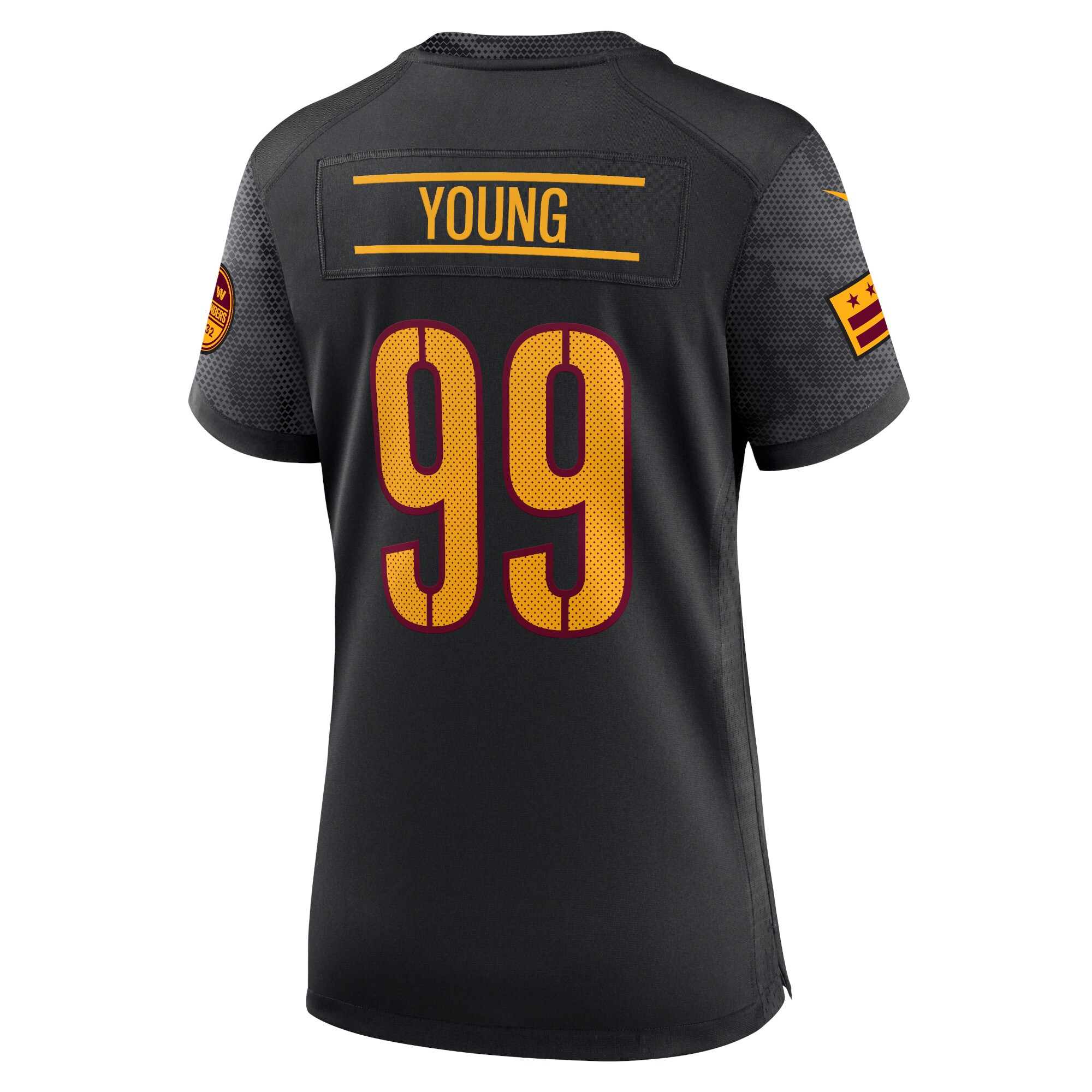 Women's Washington Commanders Chase Young Black Player Jersey JS3689 Saliibo - Image 3