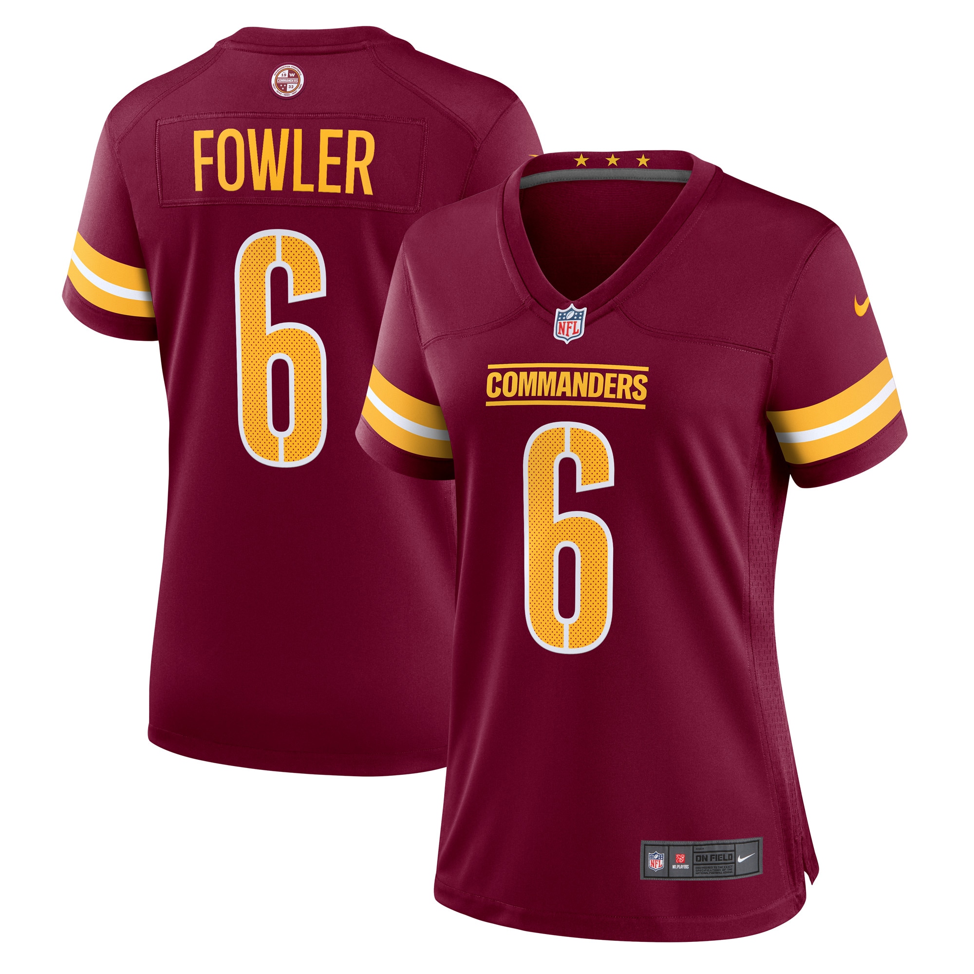 Women's Washington Commanders Dante Fowler Jr. Burgundy Game Jersey JS3265 Saliibo