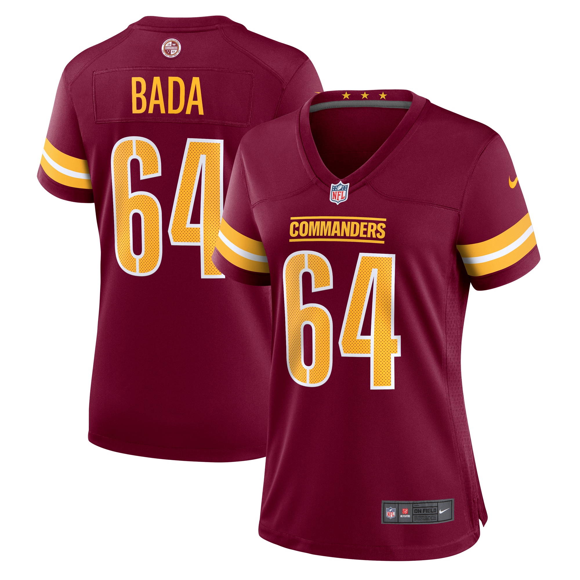 Women's Washington Commanders David Bada Burgundy Game Jersey JS7503 Saliibo