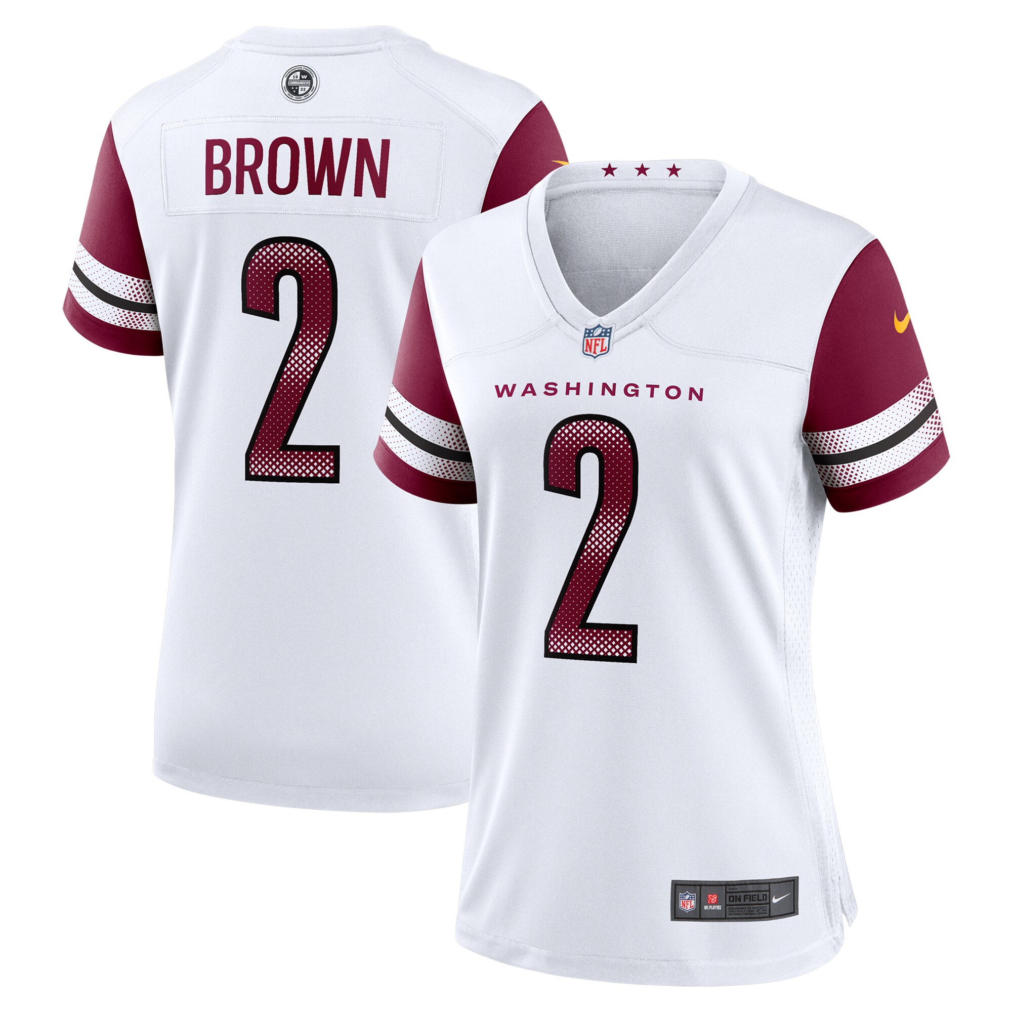 Women's Washington Commanders Dyami Brown White Game Jersey JS8273 Saliibo