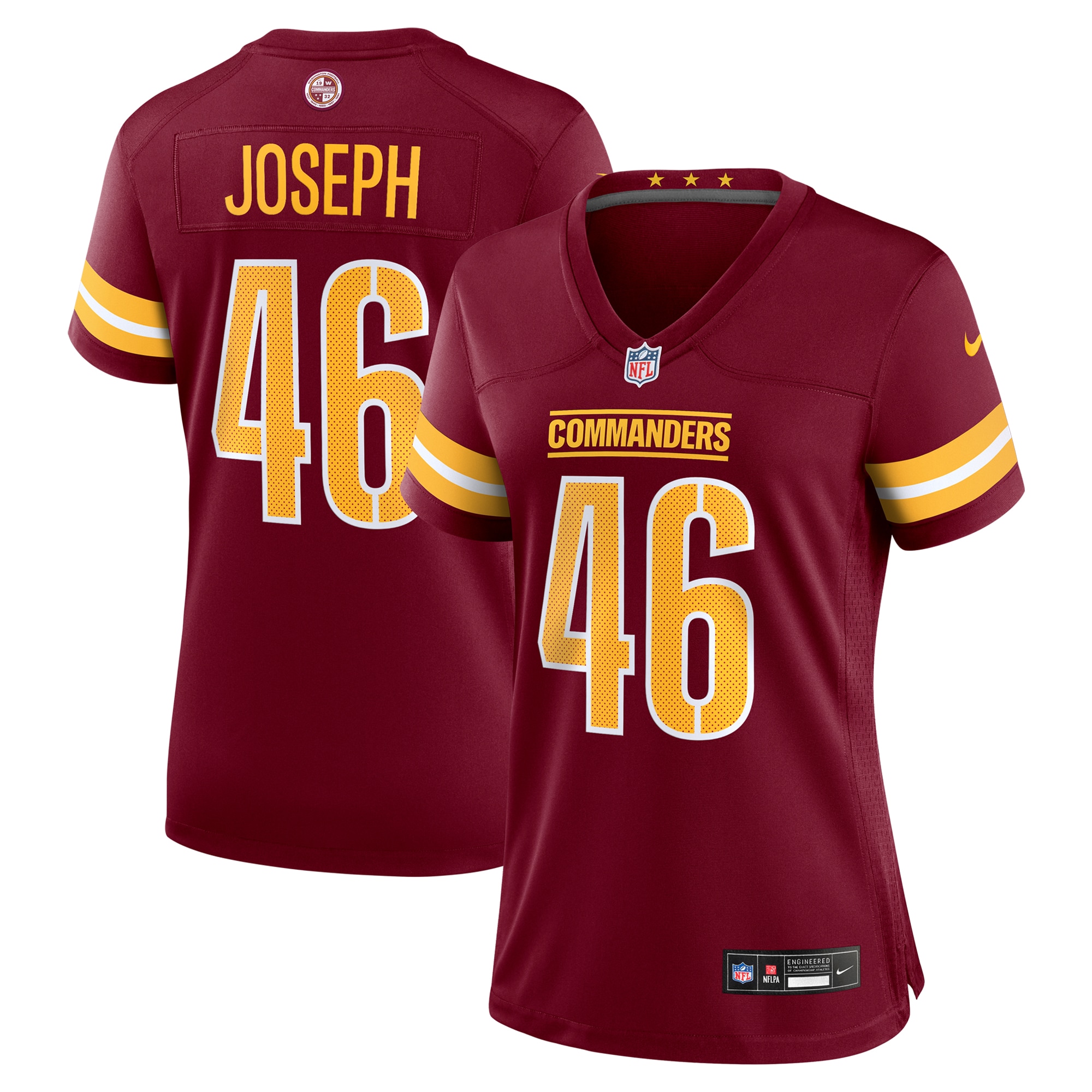 Women's Washington Commanders Greg Joseph Burgundy Team Game Jersey JS8030 Saliibo