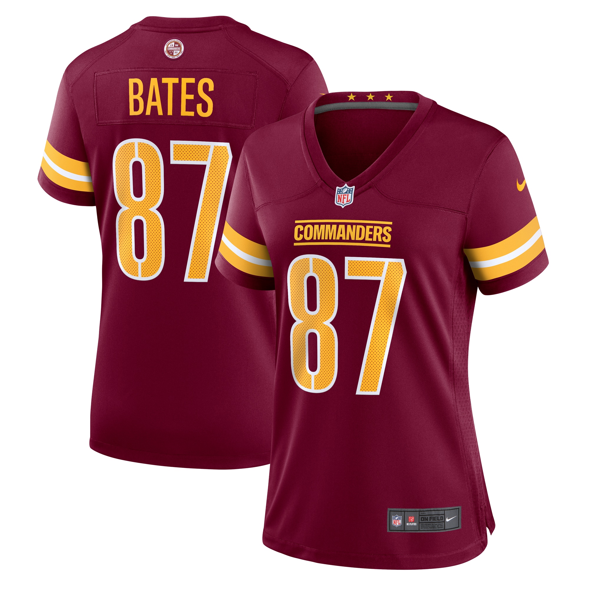 Women's Washington Commanders John Bates Burgundy Game Jersey JS6175 Saliibo