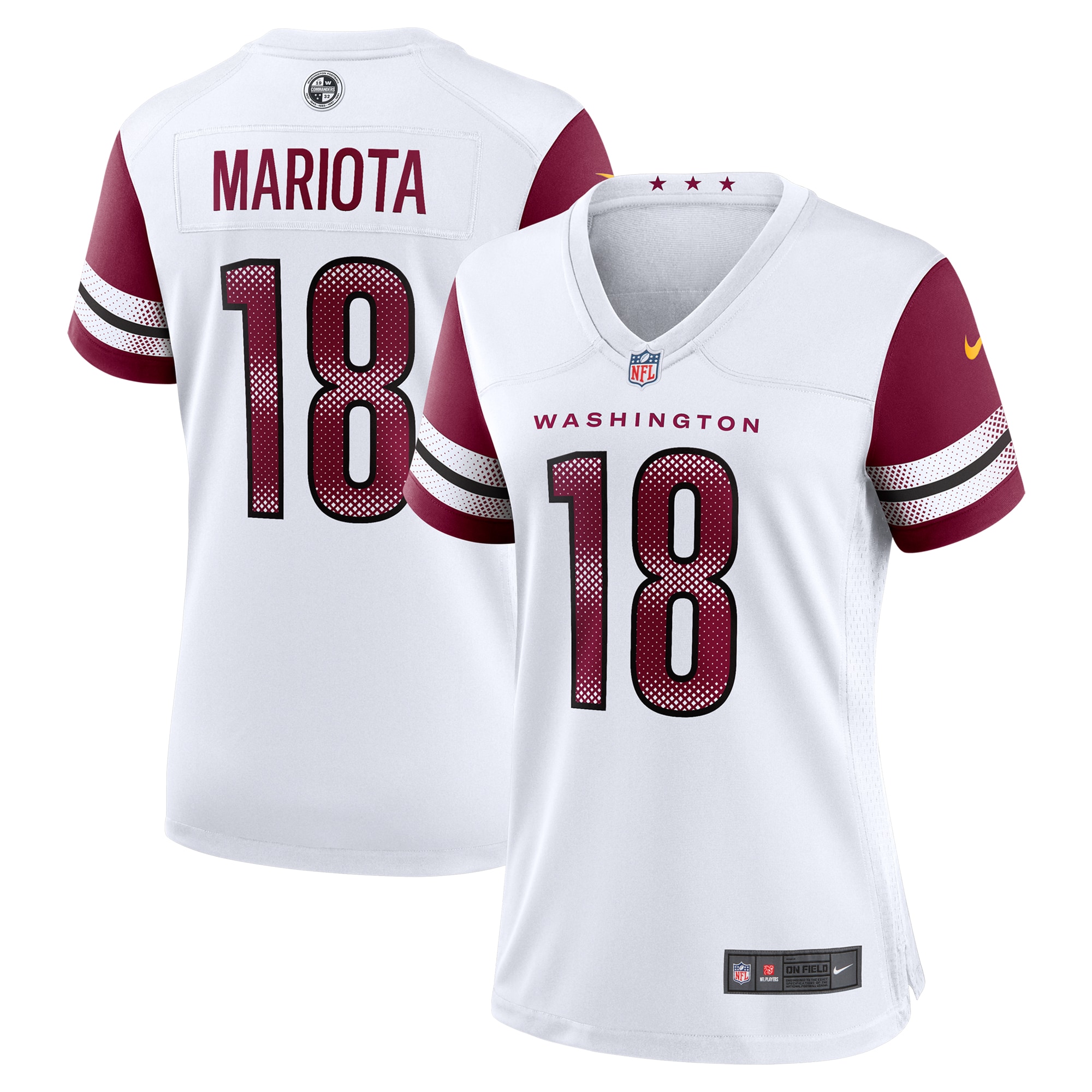 Women's Washington Commanders Marcus Mariota White Game Jersey JS8493 Saliibo