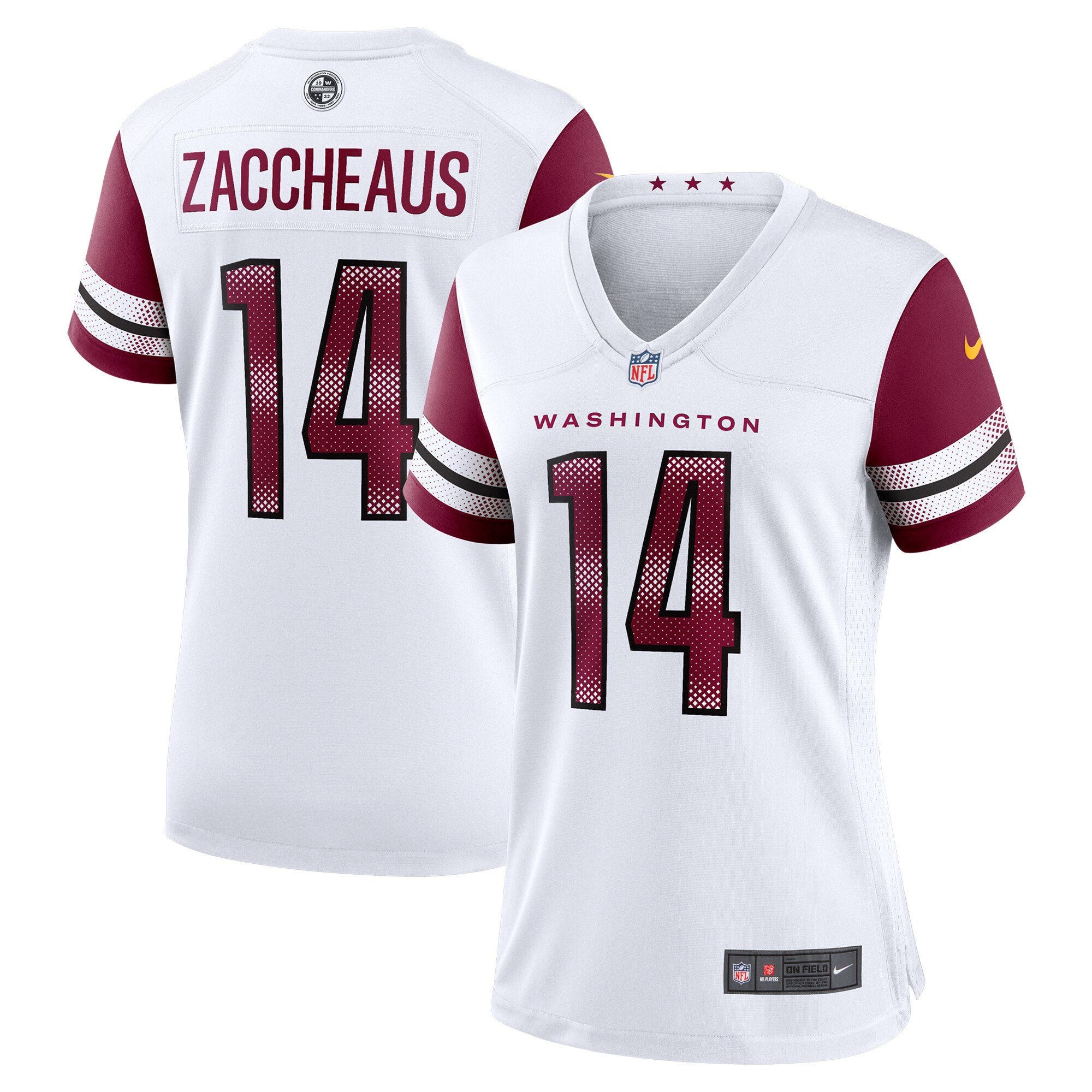 Women's Washington Commanders Olamide Zaccheaus White Game Jersey JS8283 Saliibo