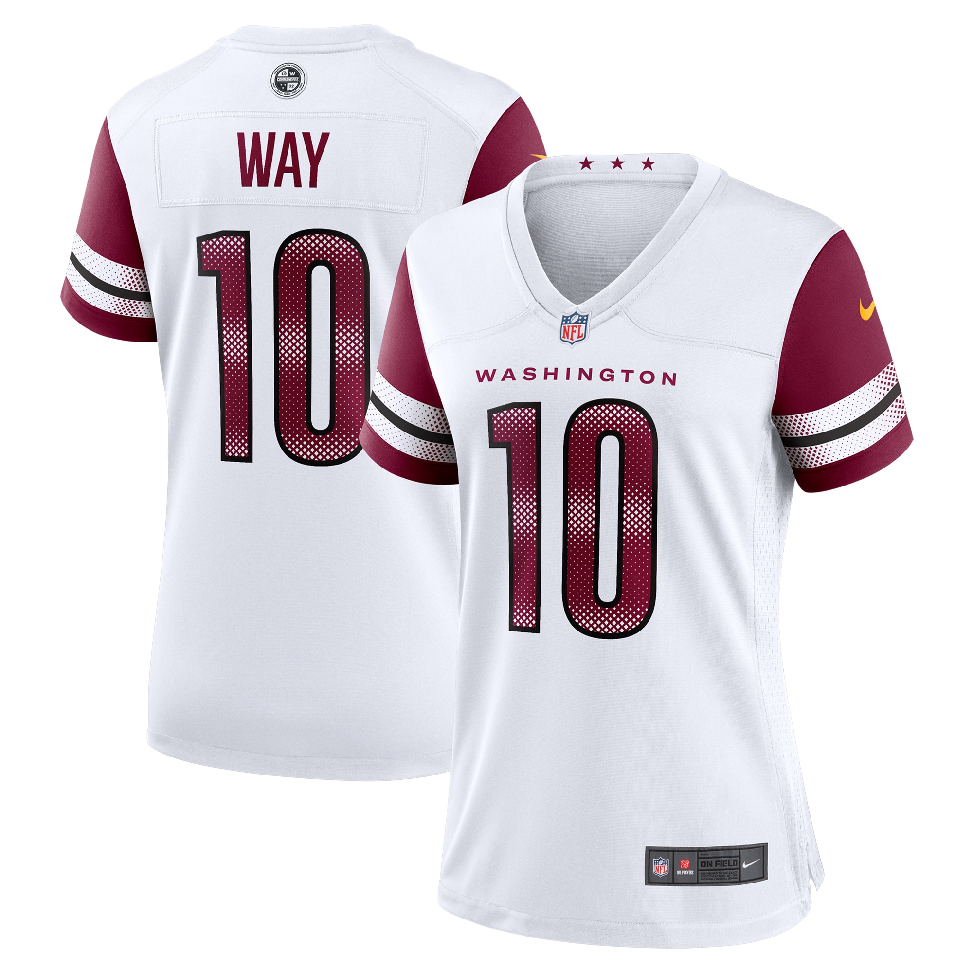 Women's Washington Commanders Tress Way White Game Jersey JS2715 Saliibo