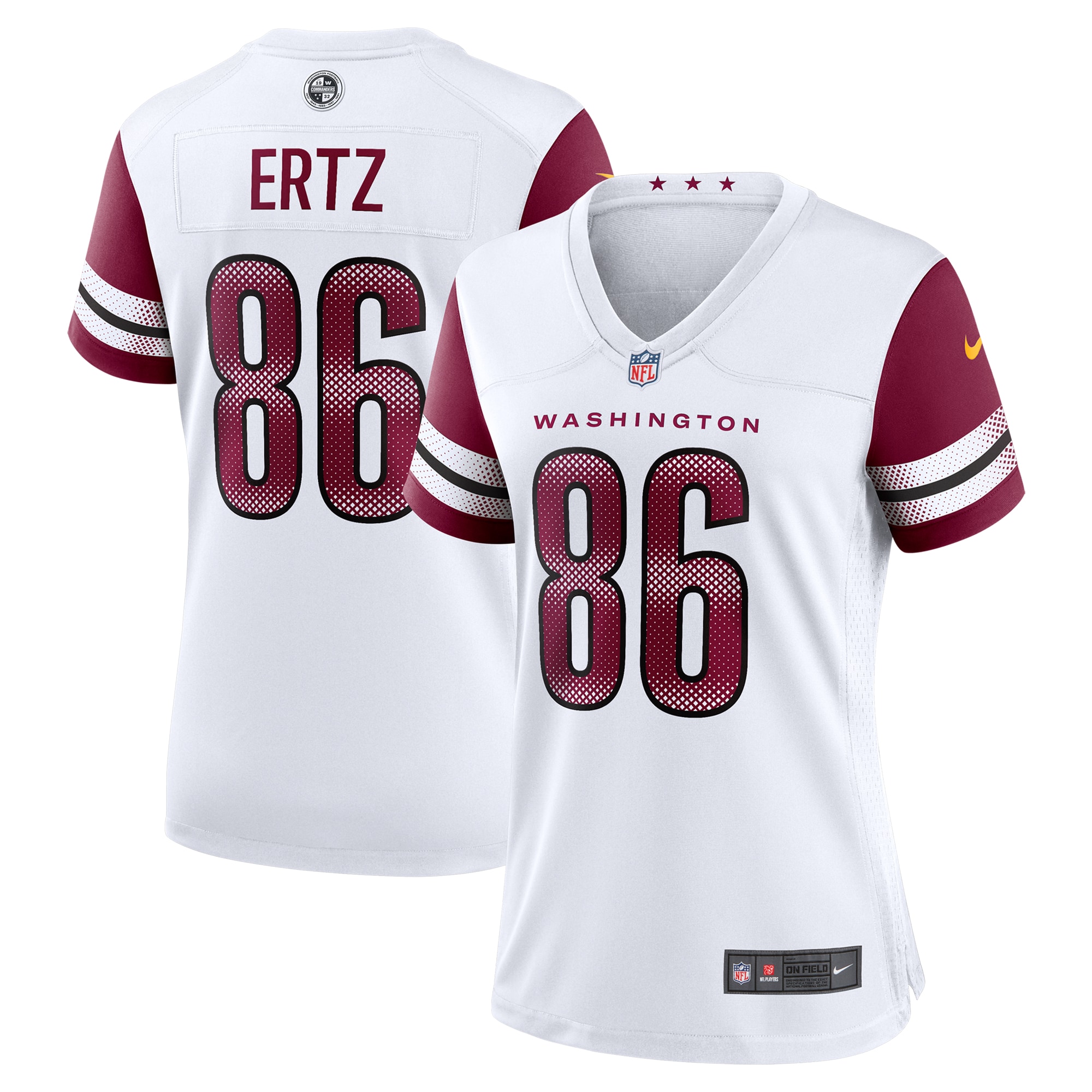 Women's Washington Commanders Zach Ertz White Game Jersey JS6855 Saliibo
