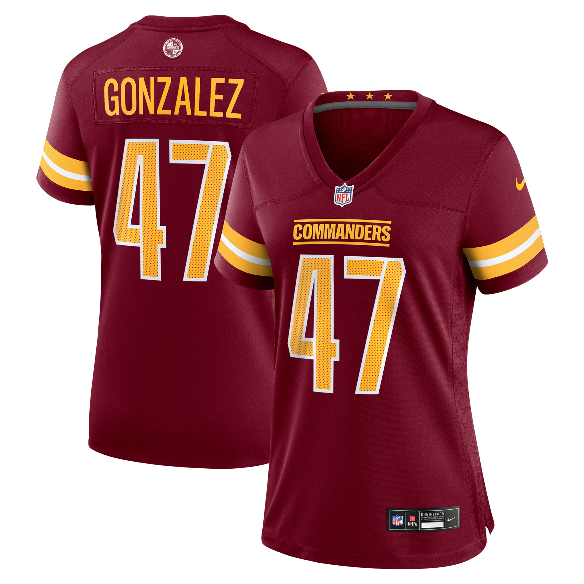 Women's Washington Commanders Zane Gonzalez Burgundy Game Jersey JS8603 Saliibo