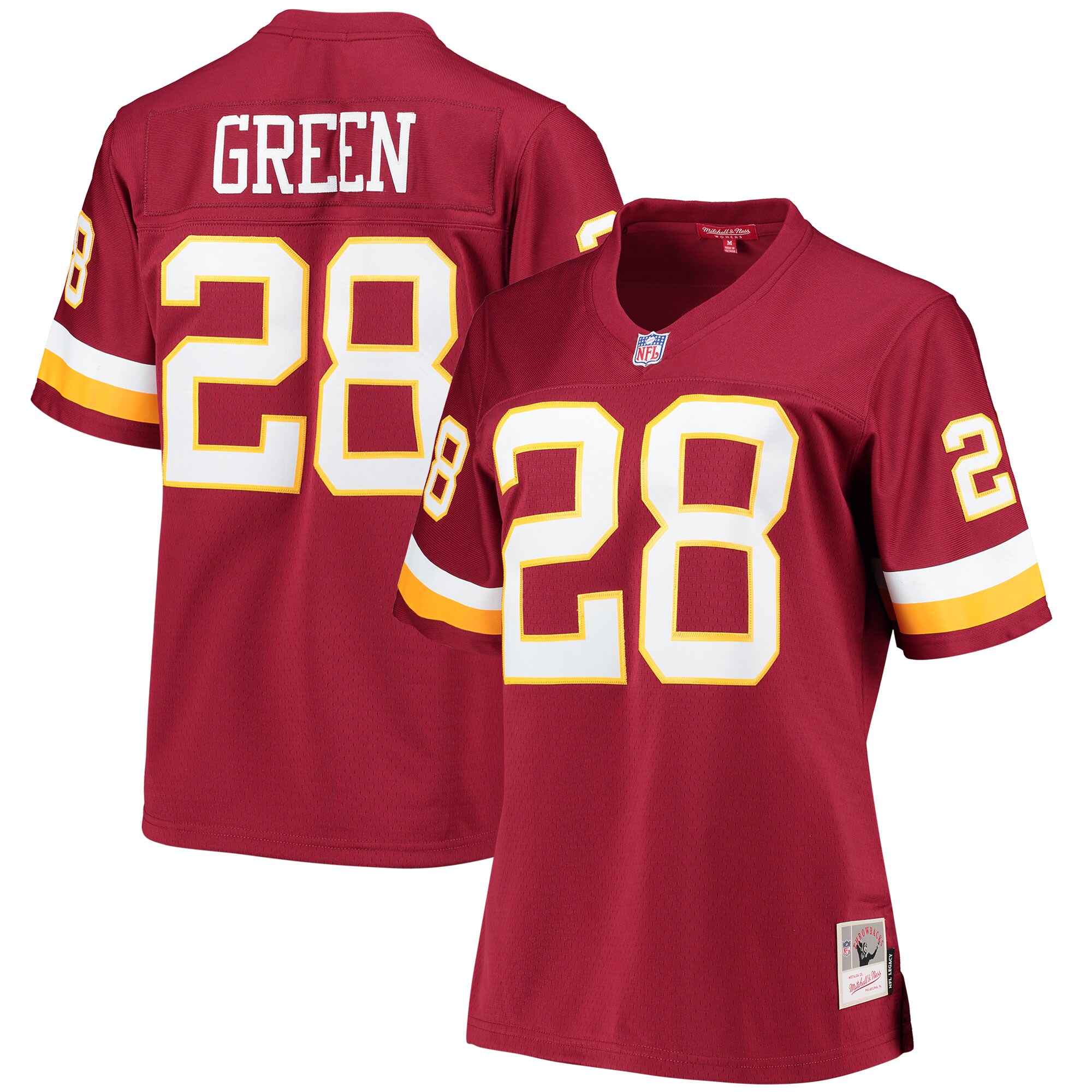 Women's Washington Football Team Darrell Green Mitchell & Ness Burgundy Legacy Player Jersey JS5370 Saliibo