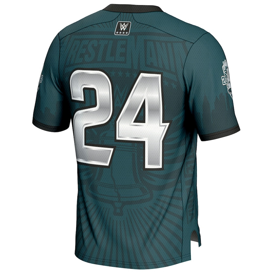 WrestleMania 40 Football Jersey #24 All Over Printed - Men Green JS2286 Saliibo - Image 3