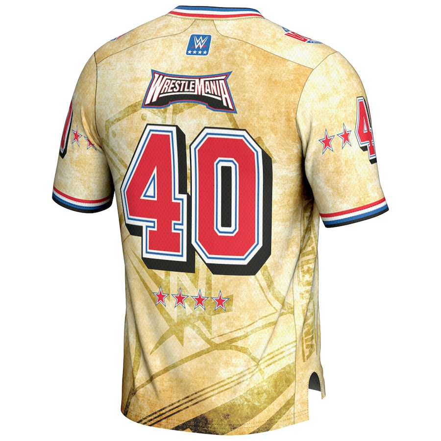 WrestleMania 40 Football Jersey All Over Printed - Men Yellow JS3415 Saliibo - Image 3