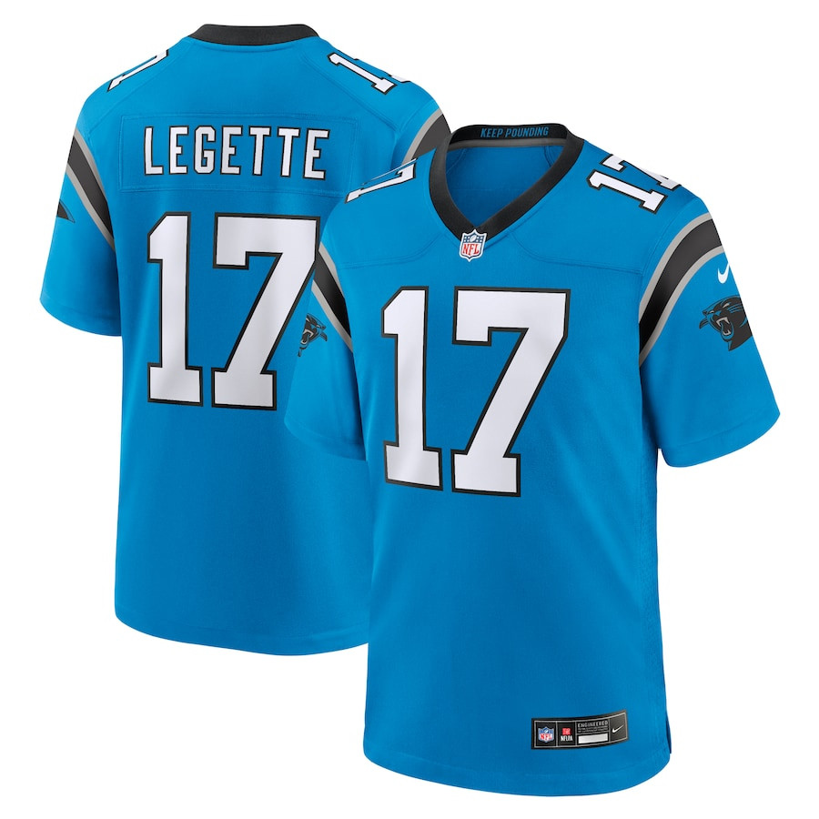 Xavier Legette 17 Carolina Panthers Alternate Game Men Jersey - Blue JS7219 Saliibo