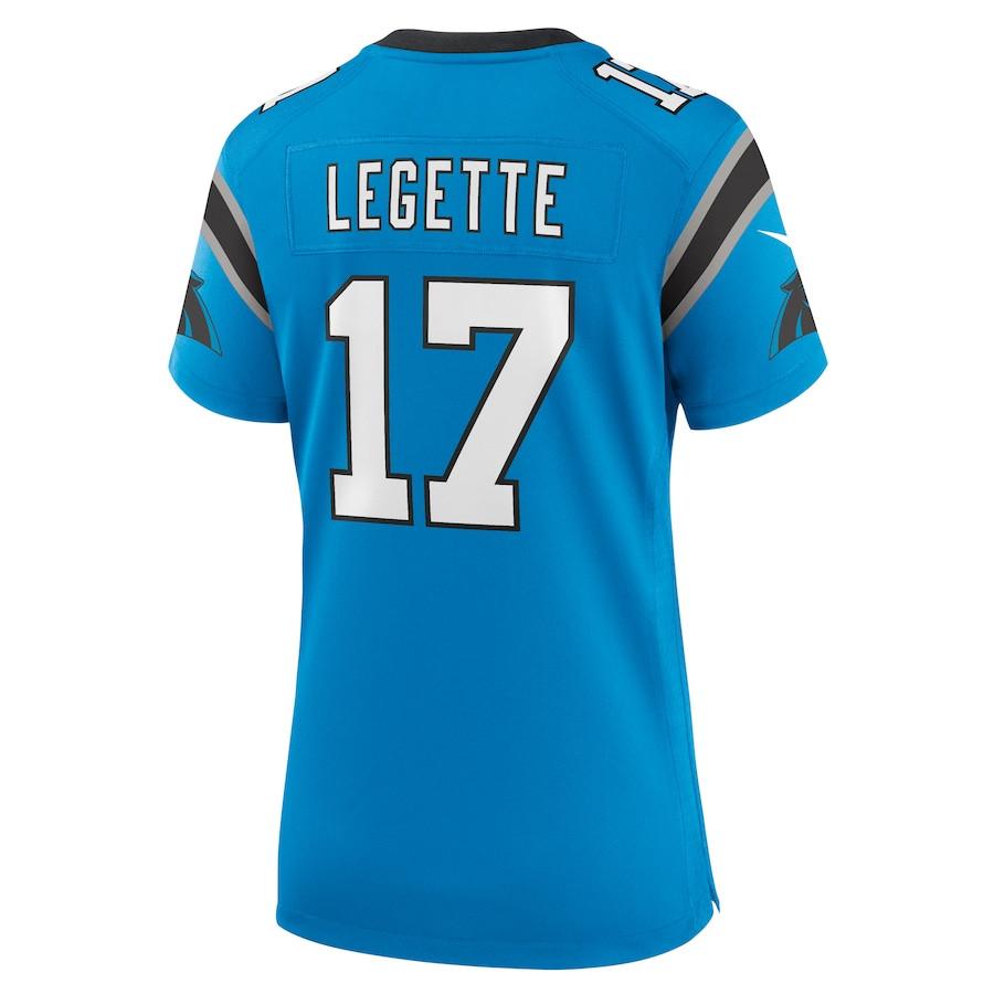 Xavier Legette 17 Carolina Panthers Women's Alternate Game Jersey - Blue JS2662 Saliibo - Image 3