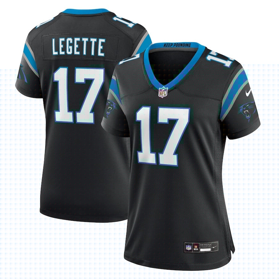 Xavier Legette 17 Carolina Panthers Women's Game Jersey - Black JS7690 Saliibo