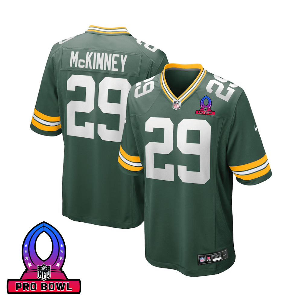 Xavier McKinney 29 Green Bay Packers 2025 Pro Bowl Patch Game Men Jersey - Green JS3252 Saliibo