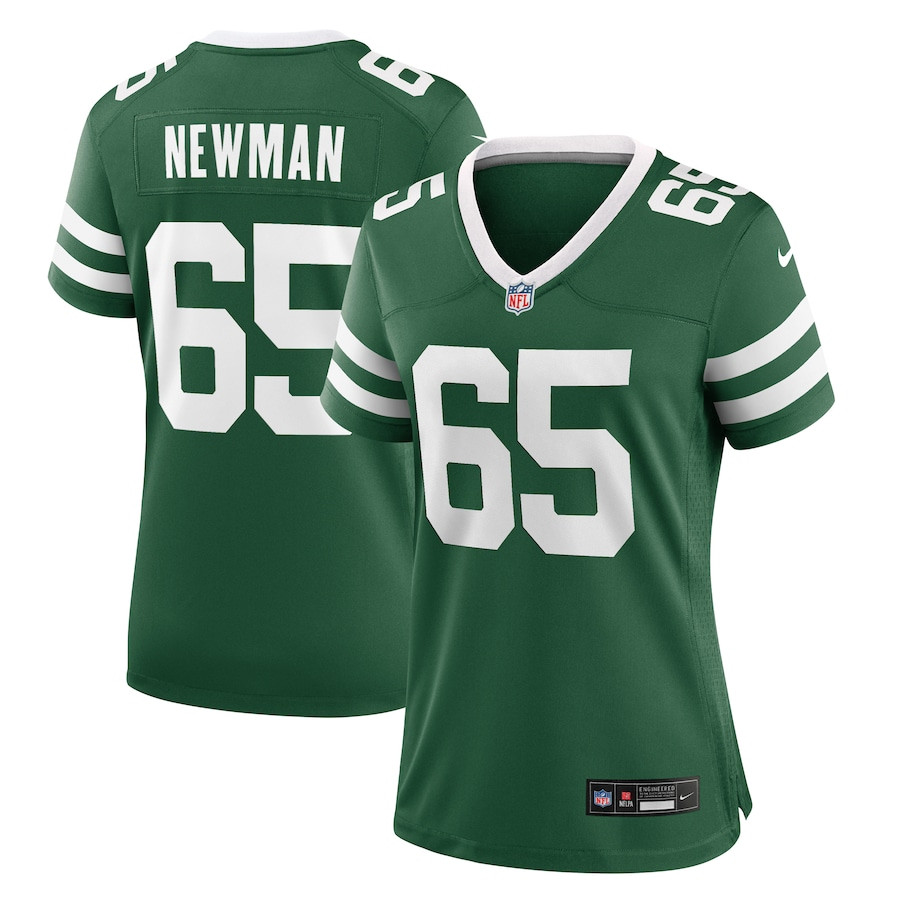 Xavier Newman 65 New York Jets Women's Team Game Jersey - Legacy Green JS2146 Saliibo