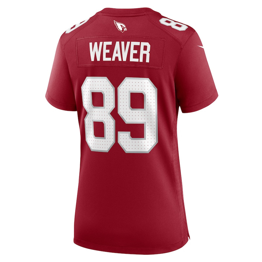 Xavier Weaver 89 Arizona Cardinals Women's Game Jersey - Cardinal JS9258 Saliibo - Image 3