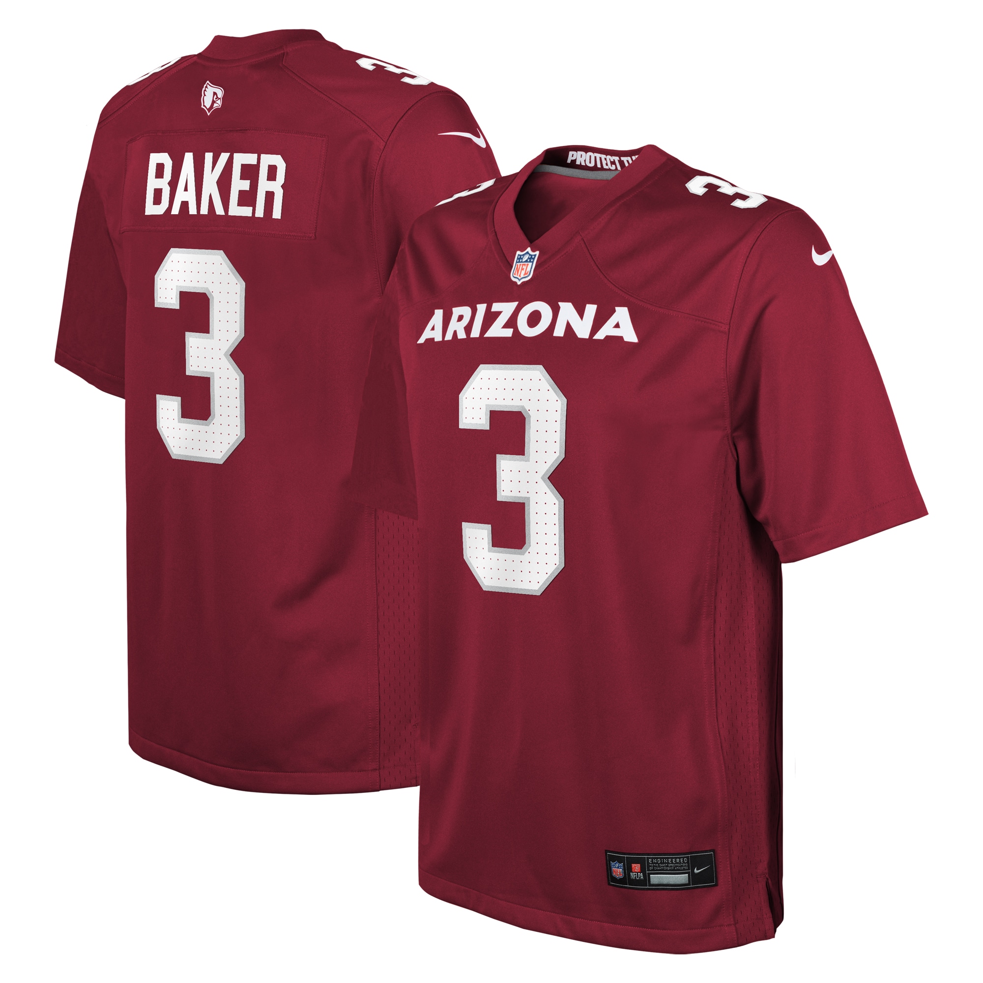 Youth Arizona Cardinals Budda Baker Cardinal Game Jersey JS4389 Saliibo