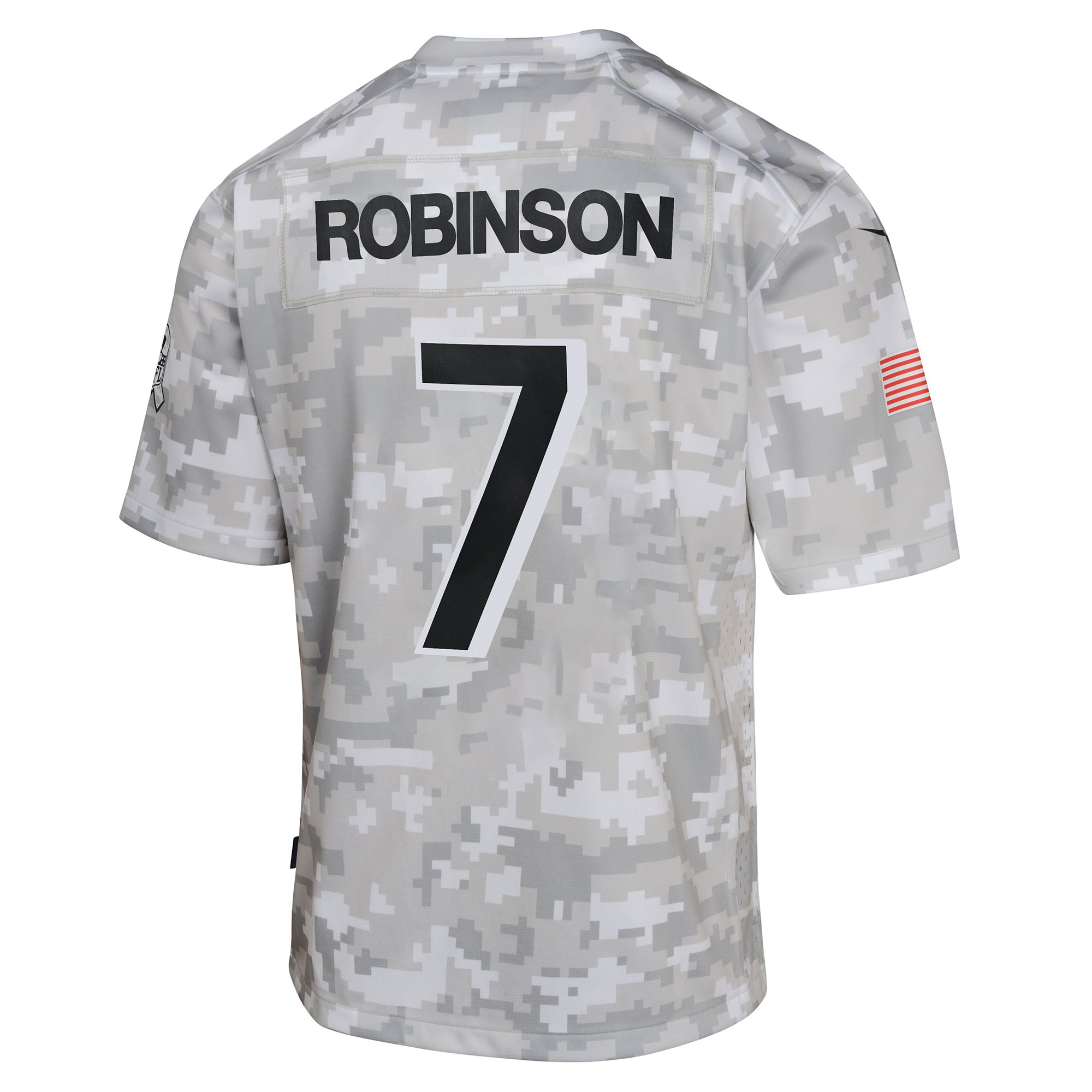 Youth Atlanta Falcons Bijan Robinson Arctic Camo 2024 Salute to Service Game Jersey JS7943 Saliibo - Image 3