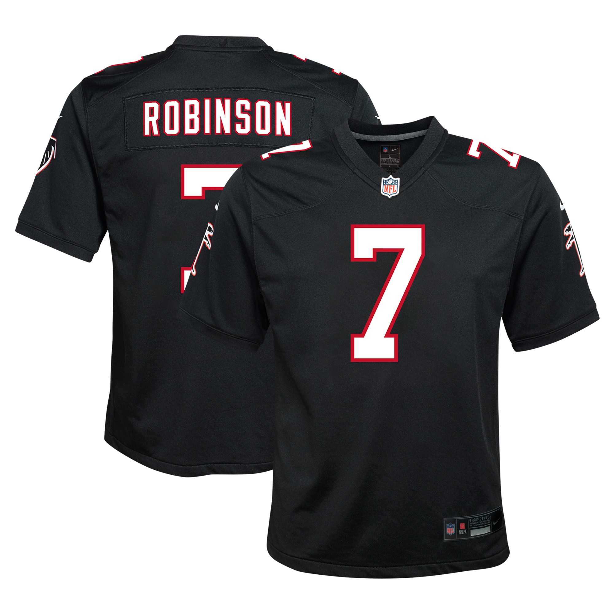 Youth Atlanta Falcons Bijan Robinson Black Alternate Player Game Jersey JS8550 Saliibo