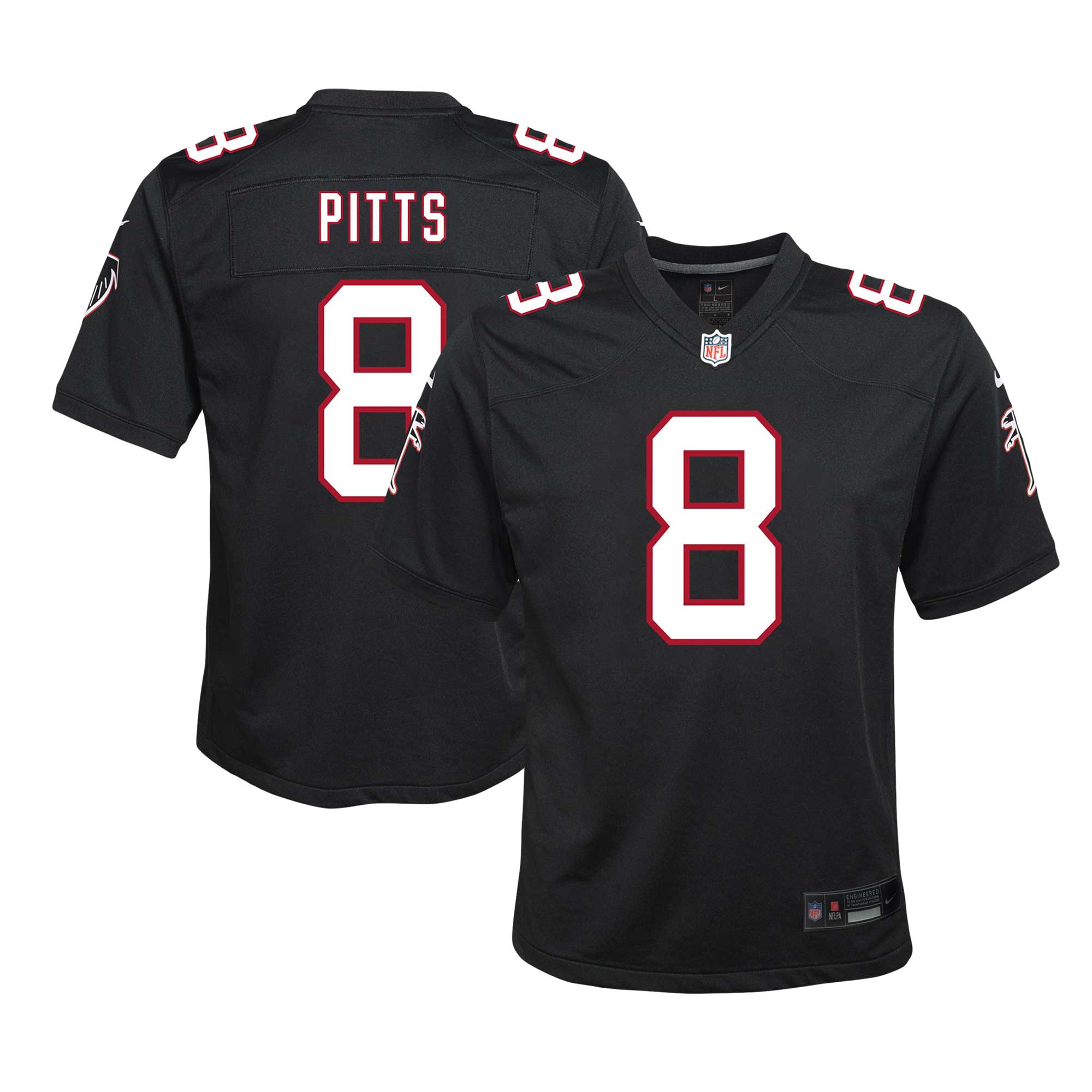 Youth Atlanta Falcons Kyle Pitts Black Game Jersey JS7338 Saliibo