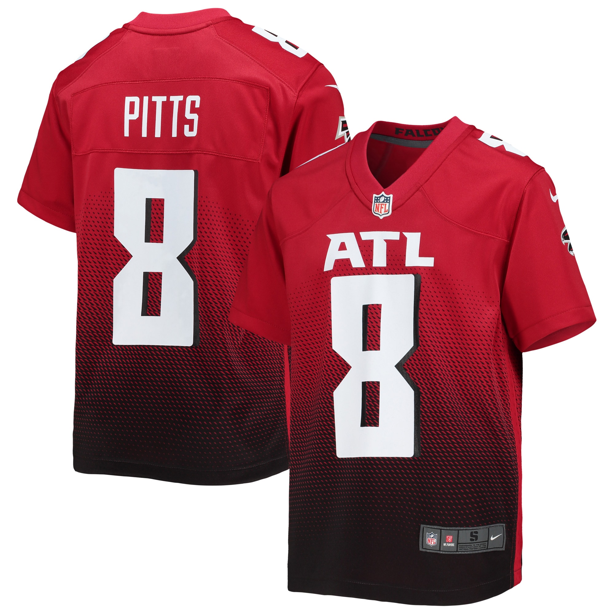Youth Atlanta Falcons Kyle Pitts Red Game Jersey JS3891 Saliibo