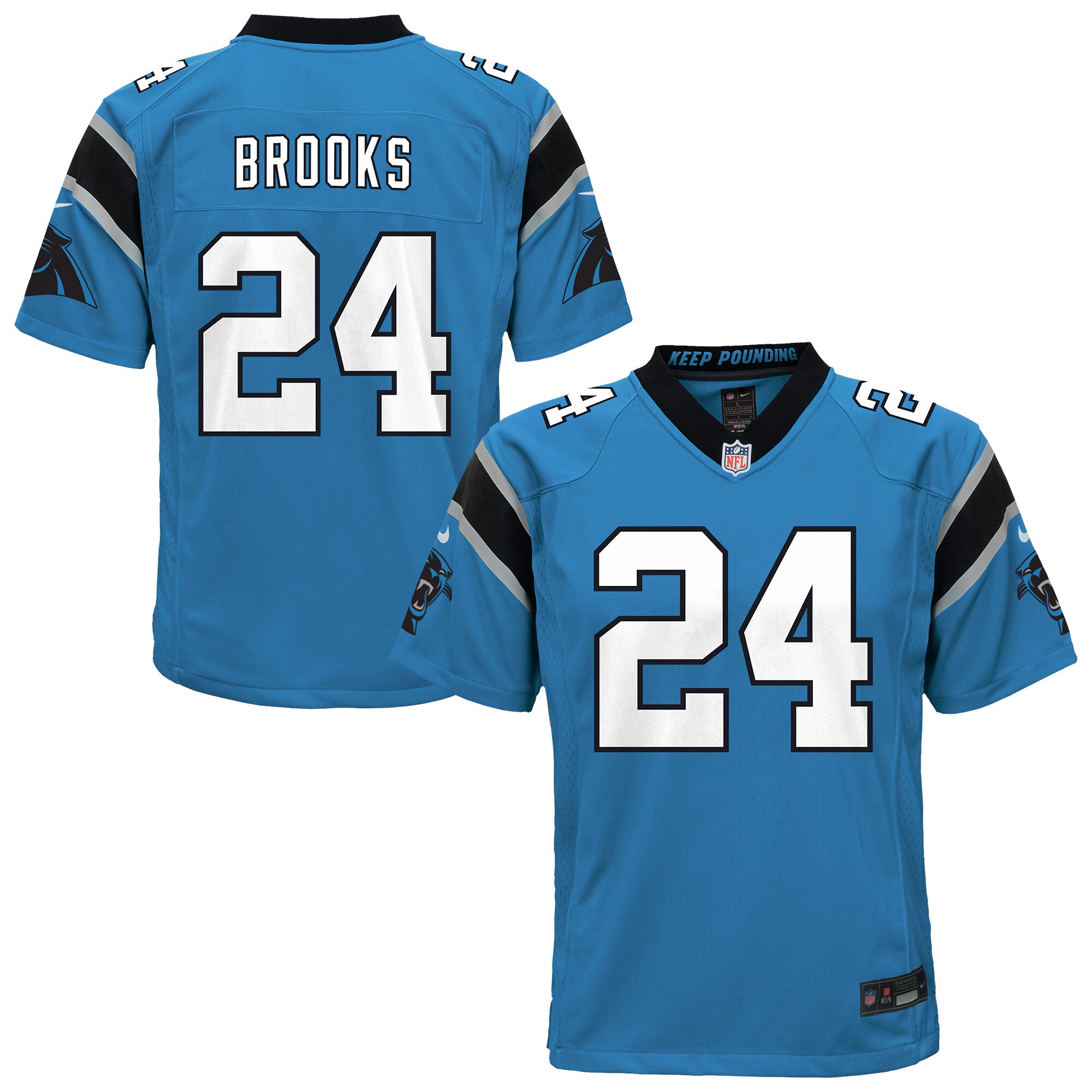 Youth Carolina Panthers Jonathon Brooks Blue Alternate Game Jersey JS6946 Saliibo