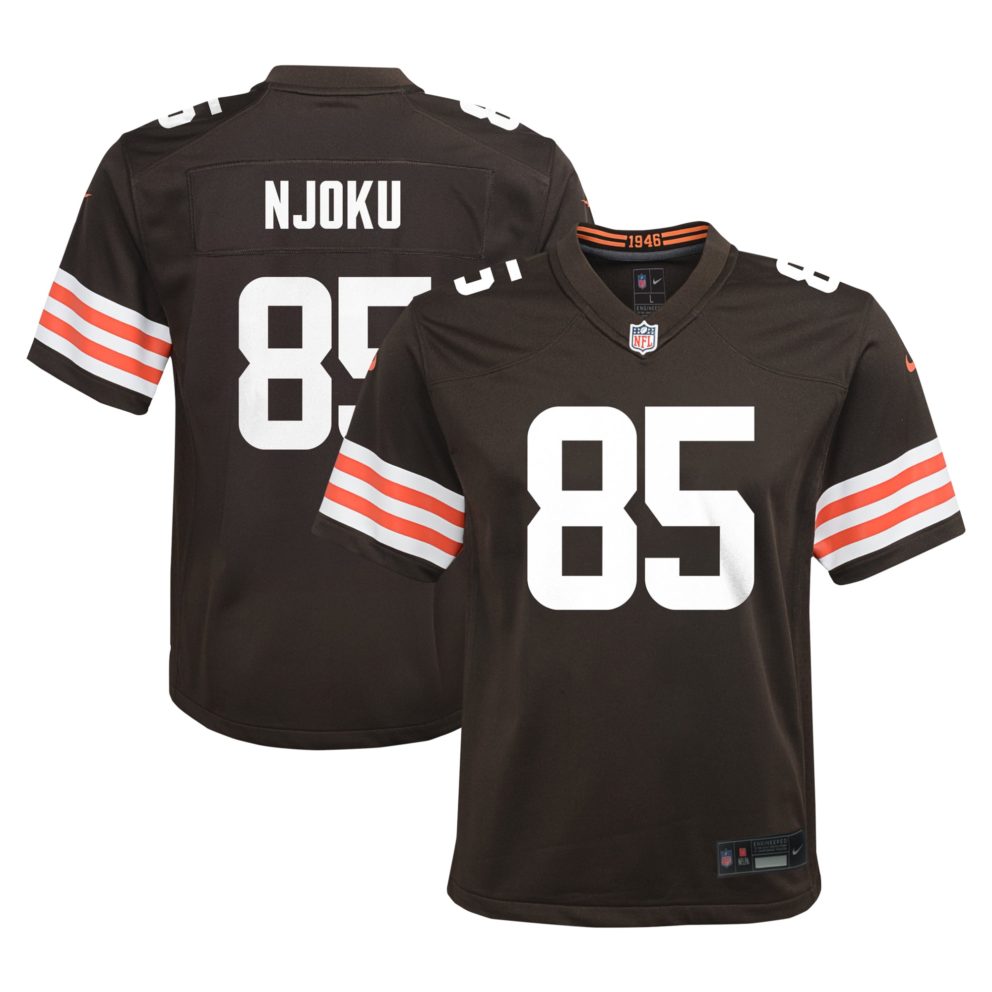 Youth Cleveland Browns David Njoku Brown Game Jersey JS7918 Saliibo