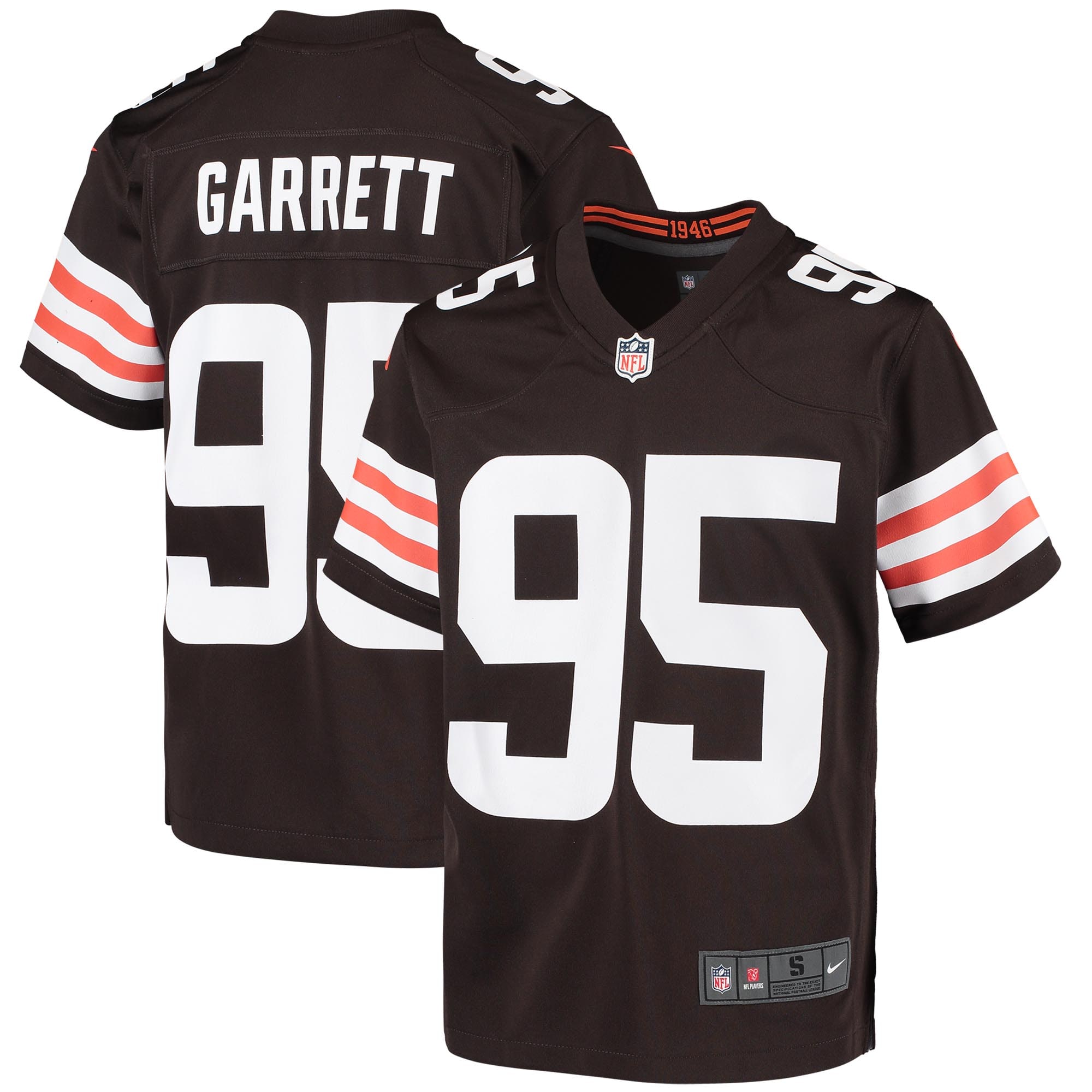 Youth Cleveland Browns Myles Garrett Brown Game Jersey JS3468 Saliibo