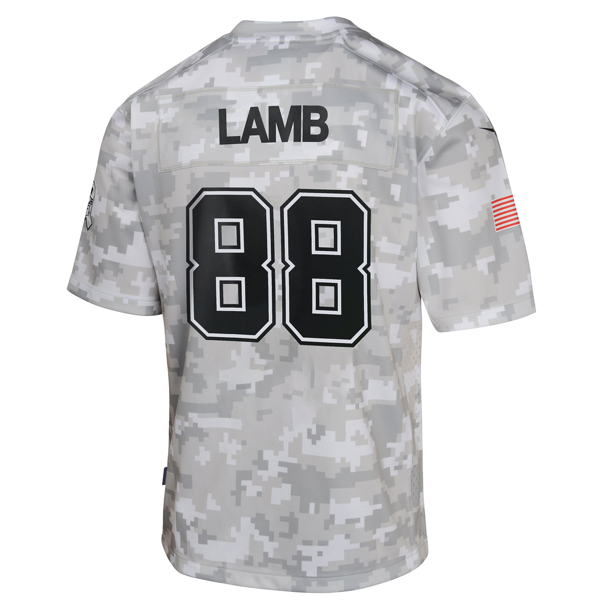Youth Dallas Cowboys CeeDee Lamb Arctic Camo 2024 Salute to Service Game Jersey JS1894 Saliibo - Image 3
