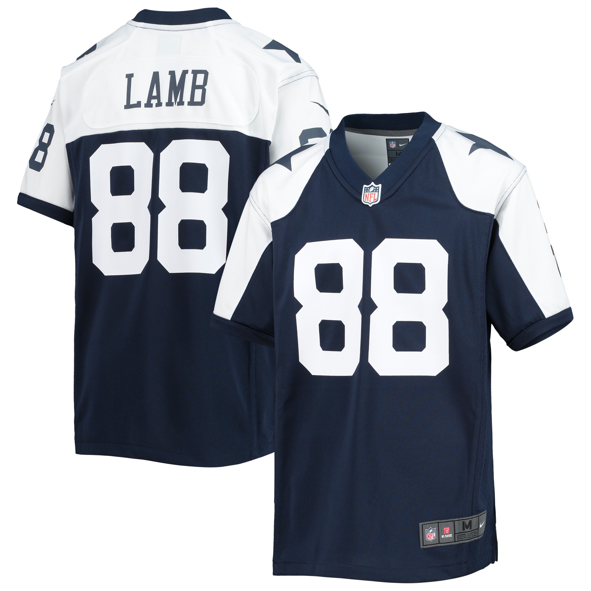 Youth Dallas Cowboys CeeDee Lamb Navy Alternate Team Game Jersey JS2180 Saliibo