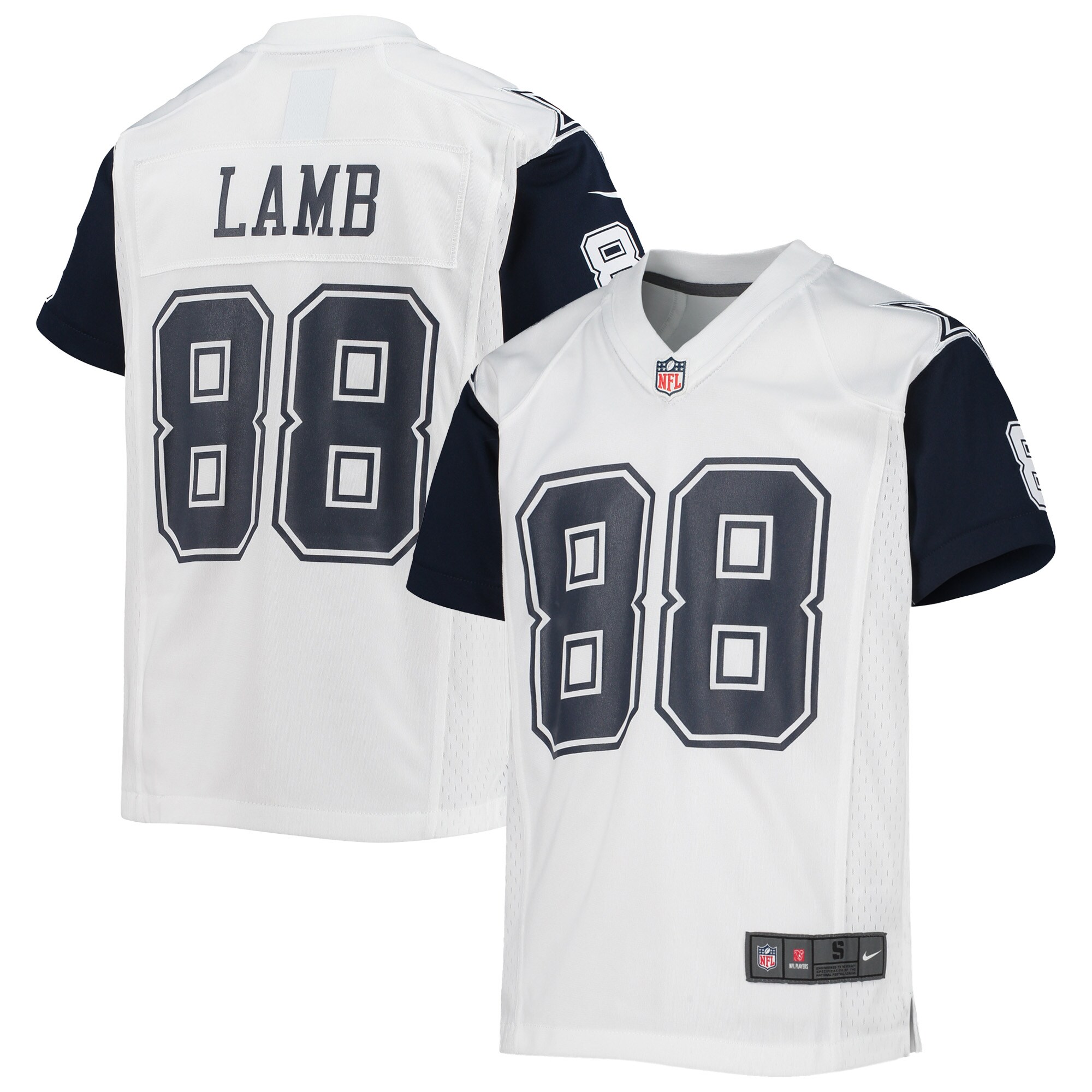Youth Dallas Cowboys CeeDee Lamb White Alternate Game Jersey JS8162 Saliibo