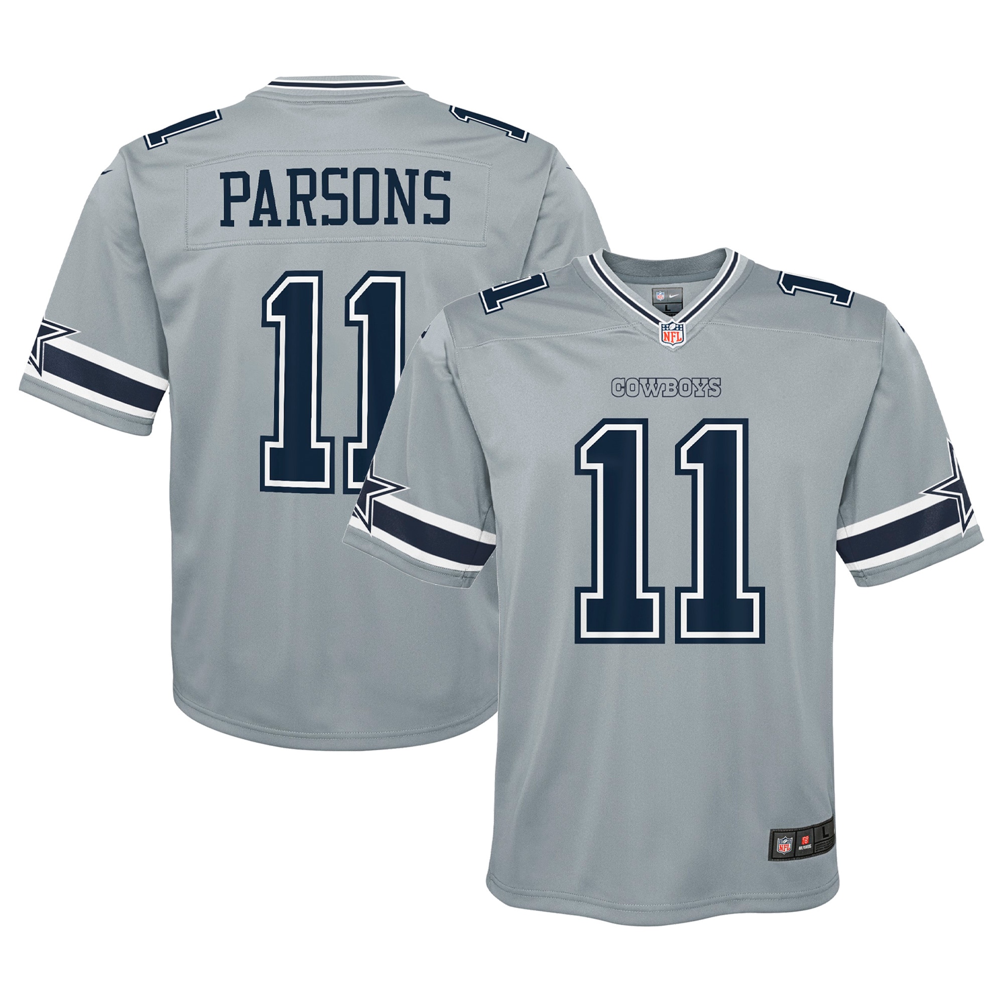 Youth Dallas Cowboys Micah Parsons Gray Inverted Game Jersey JS5403 Saliibo