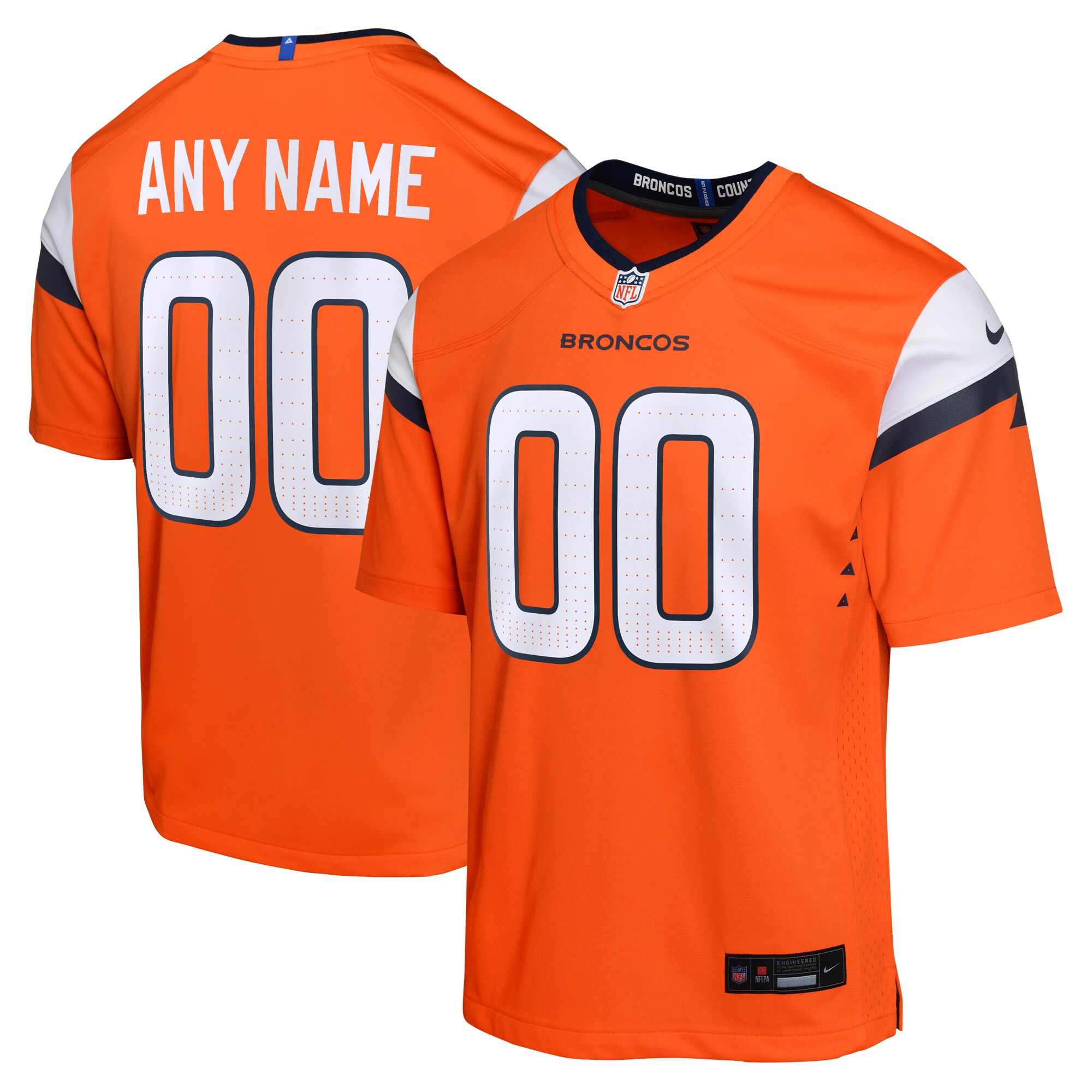 Youth Denver Broncos Orange Mile High Collection Custom Game Jersey JS1956 Saliibo
