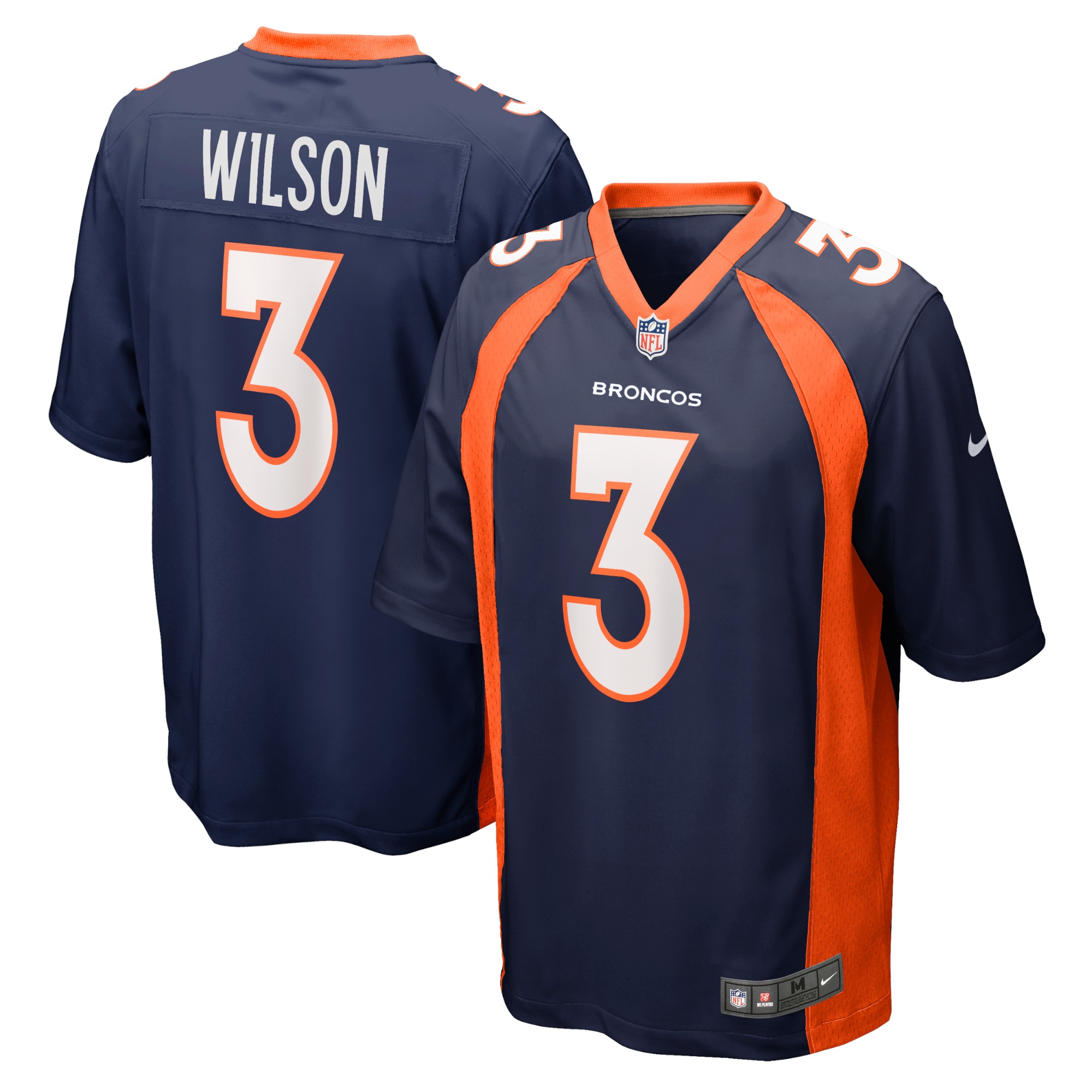Youth Denver Broncos Russell Wilson Navy Game Jersey JS4457 Saliibo