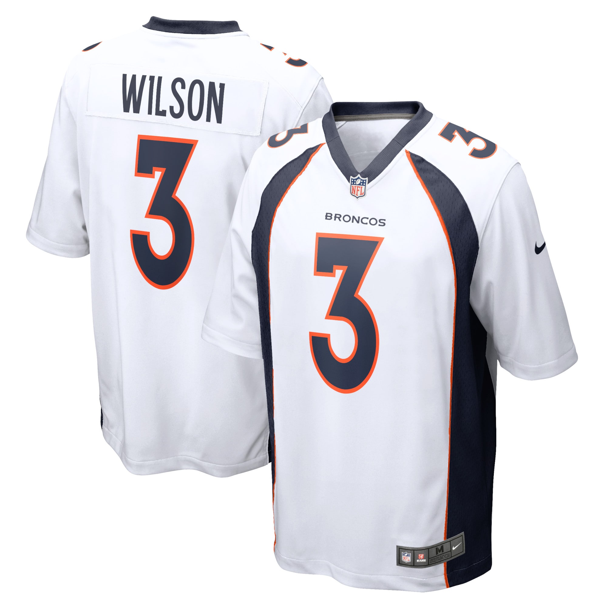 Youth Denver Broncos Russell Wilson White Game Jersey JS2944 Saliibo