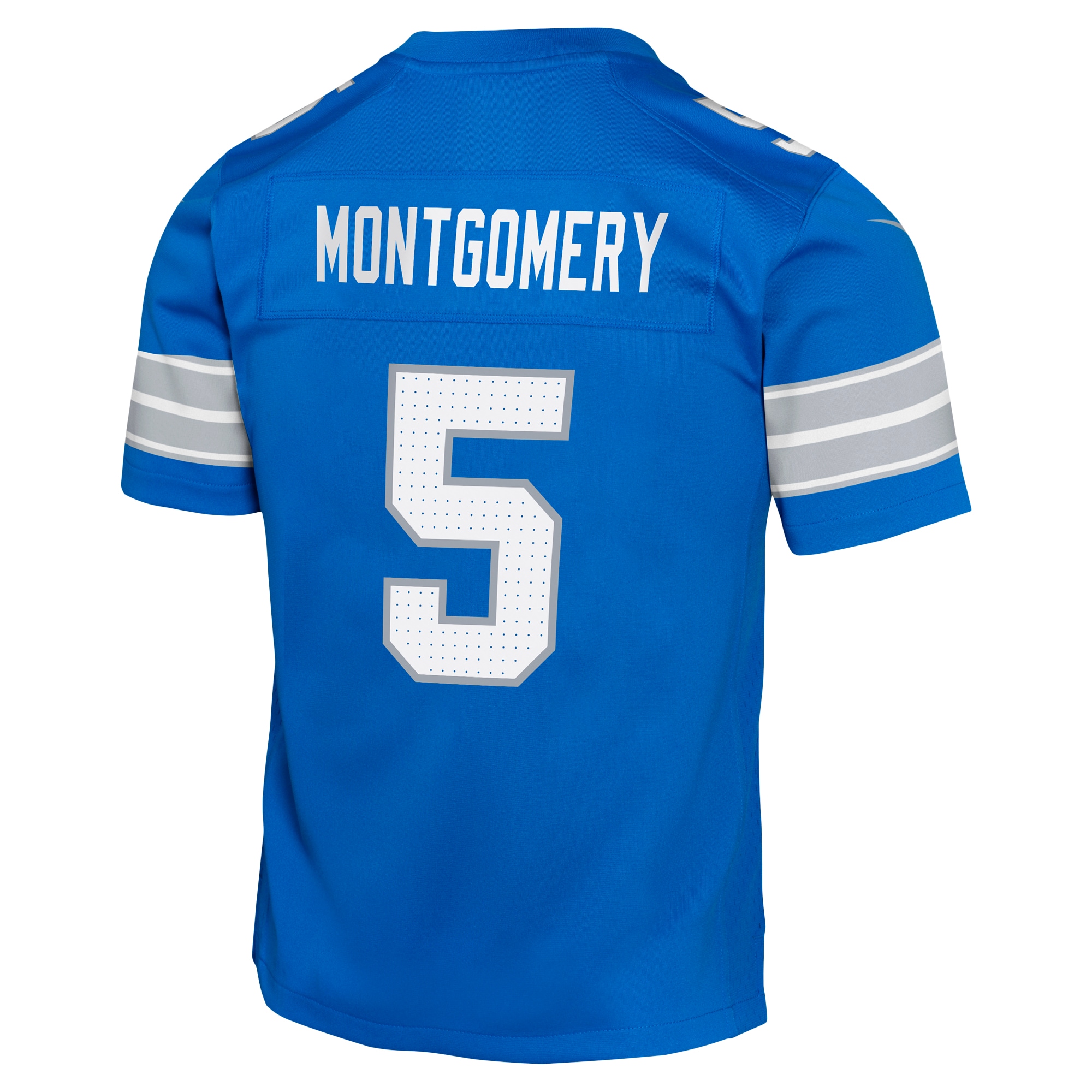 Youth Detroit Lions David Montgomery Blue Team Player Game Jersey JS8213 Saliibo - Image 3