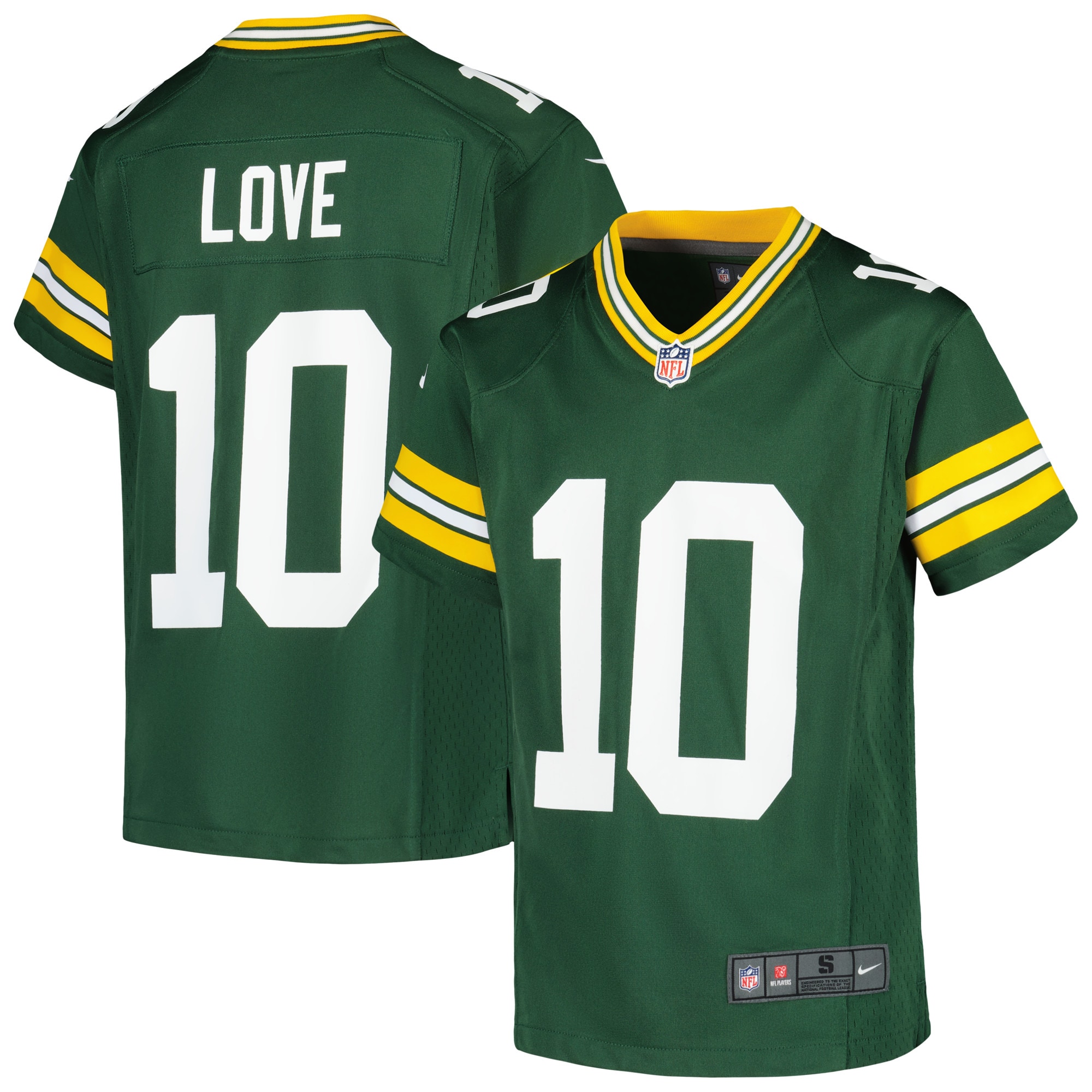 Youth Green Bay Packers Love Green Game Jersey JS7946 Saliibo