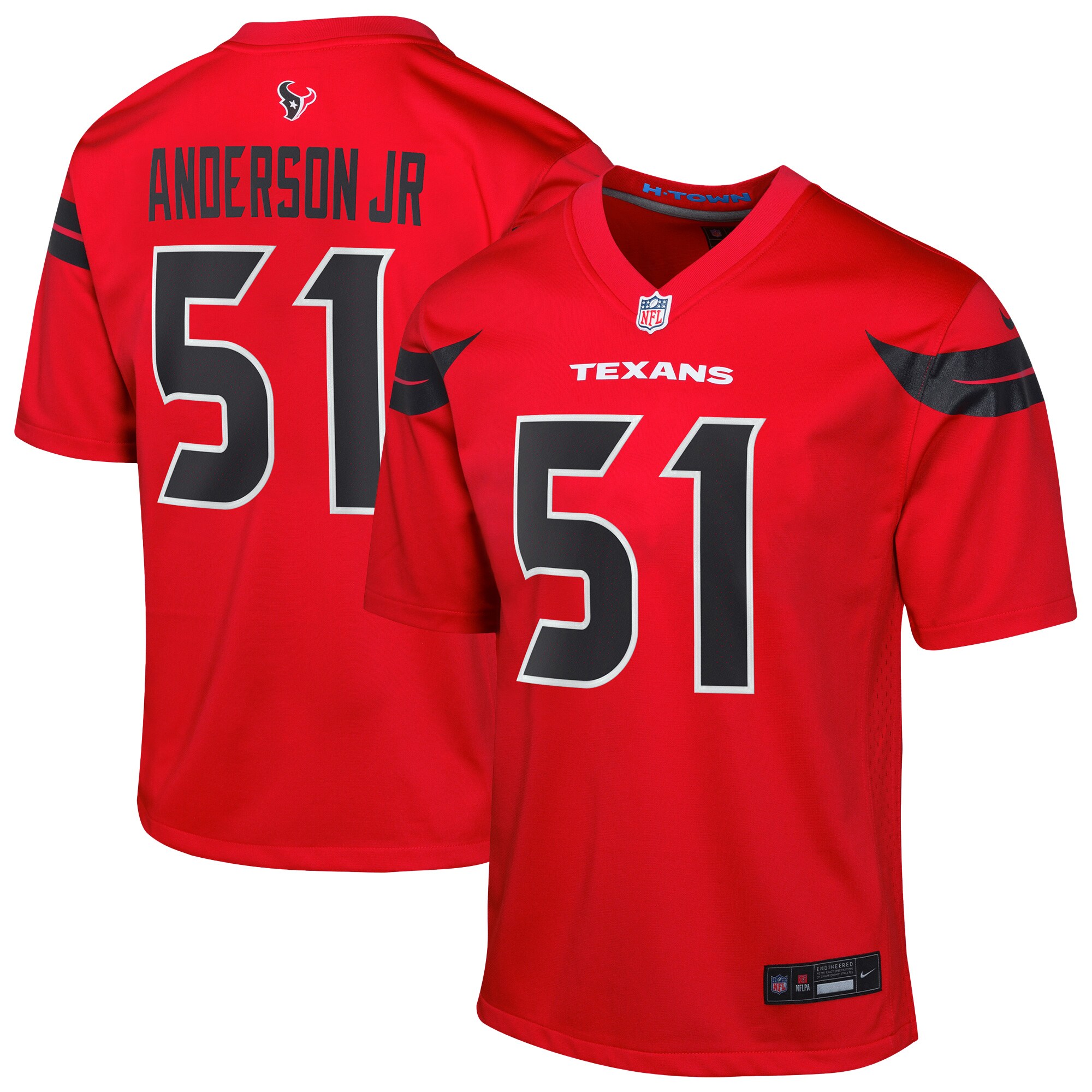 Youth Houston Texans Will Anderson Jr. Red Alternate Game Jersey JS2276 Saliibo