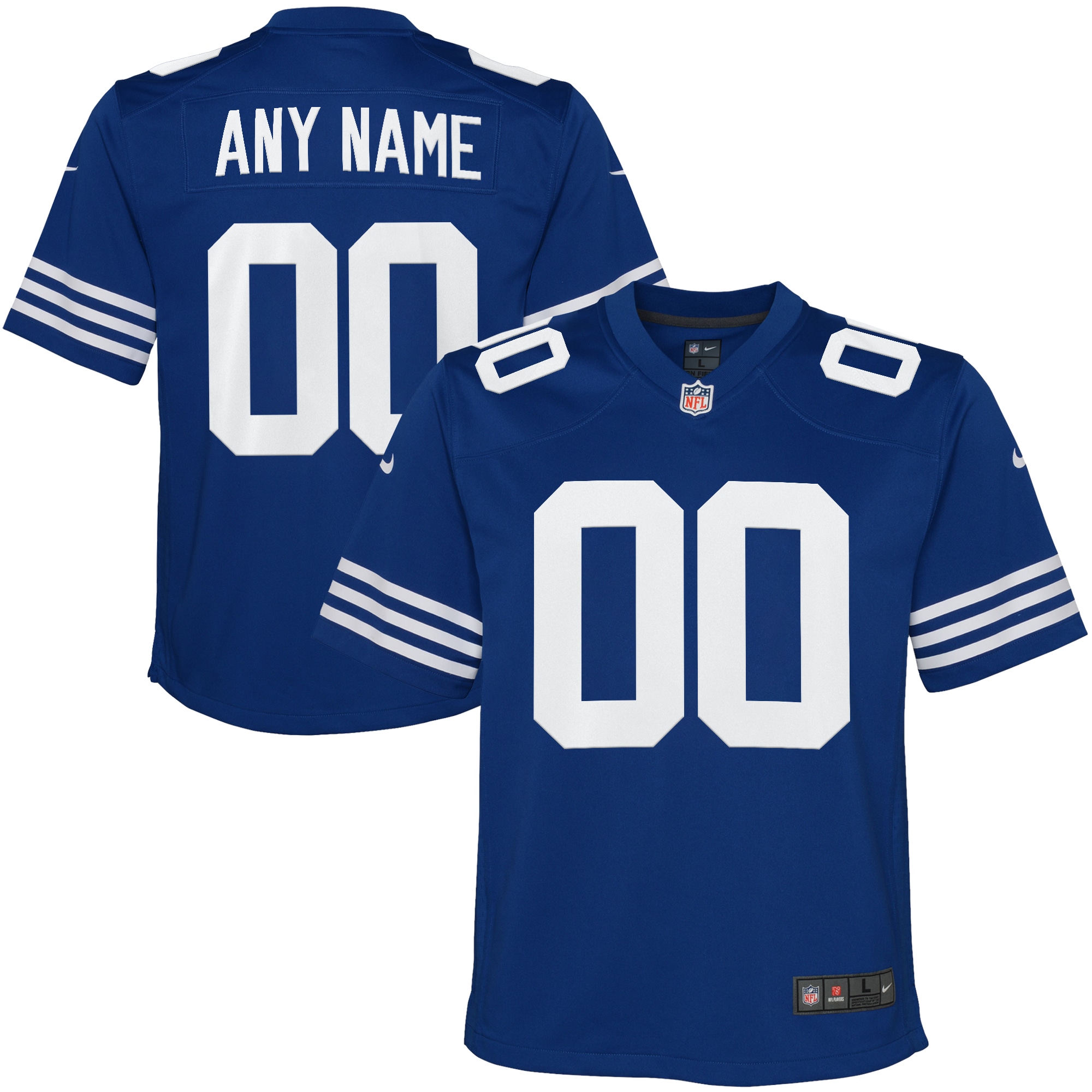Youth Indianapolis Colts Royal Alternate Custom Game Jersey JS8403 Saliibo