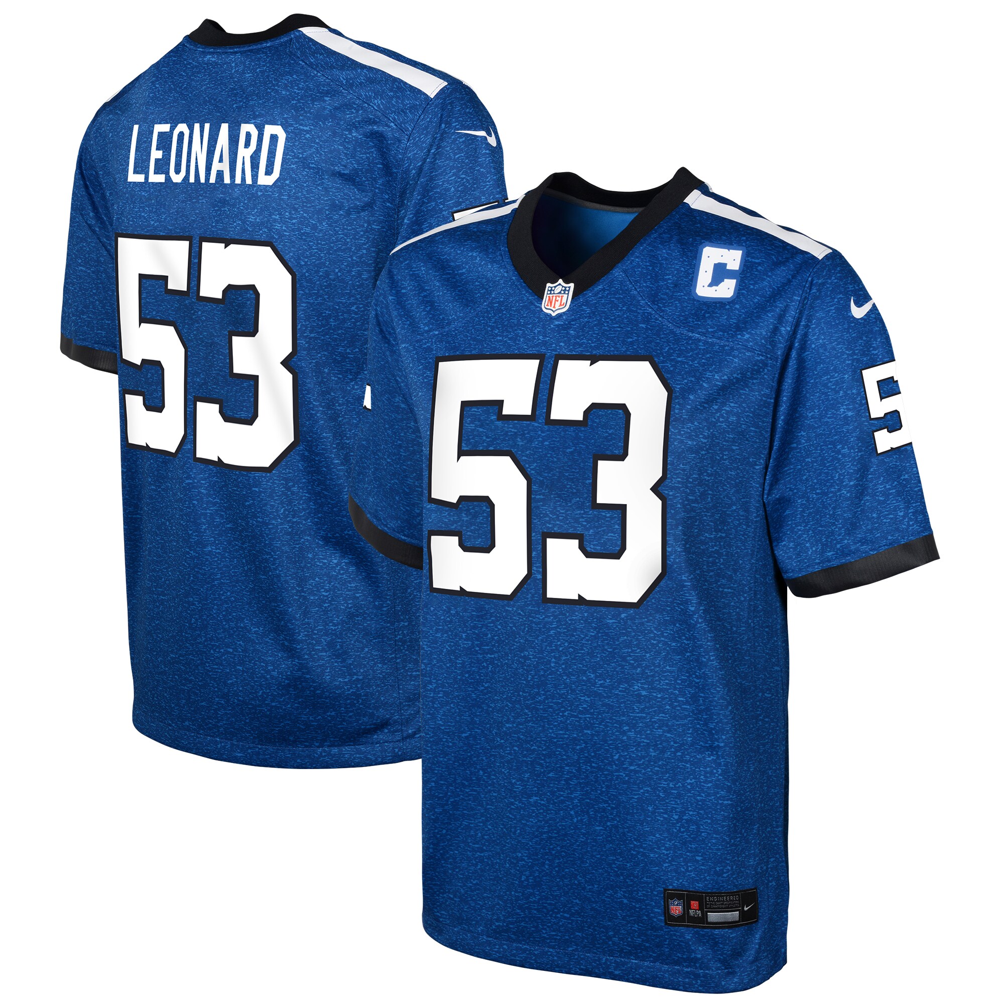 Youth Indianapolis Colts Shaquille Leonard Blue Game Jersey JS2594 Saliibo