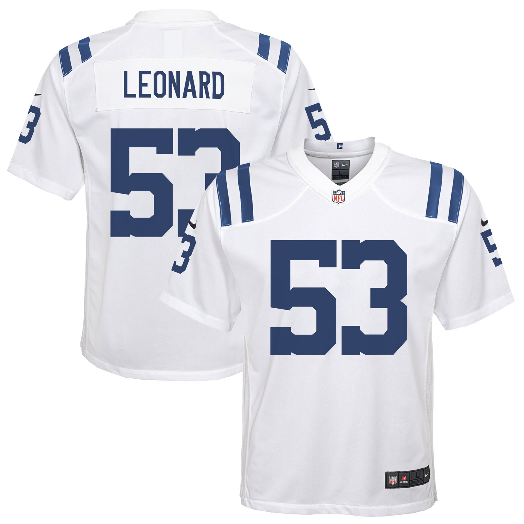 Youth Indianapolis Colts Shaquille Leonard White Game Jersey JS5278 Saliibo