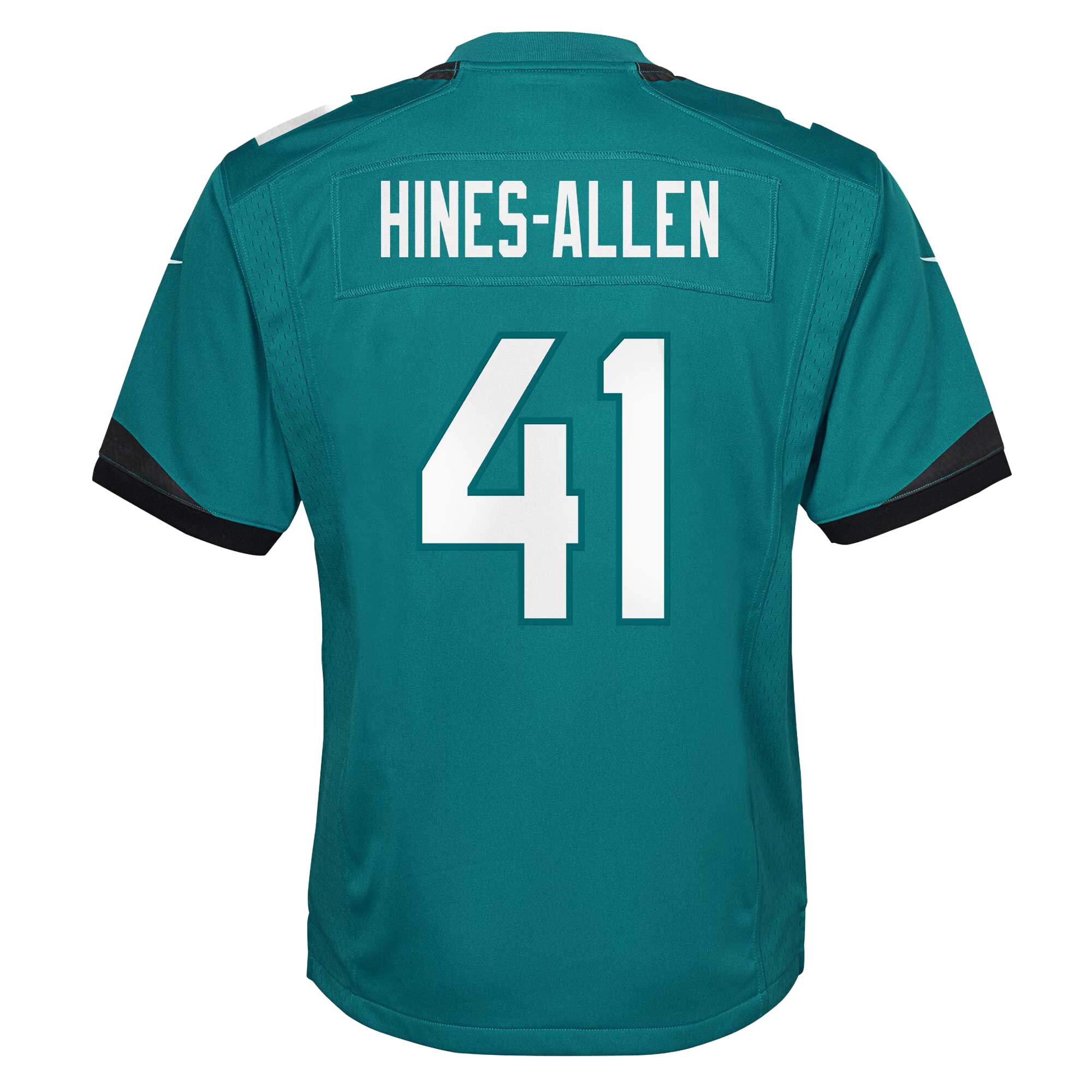Youth Jacksonville Jaguars Josh Hines-Allen Teal Team Game Jersey JS5646 Saliibo - Image 3