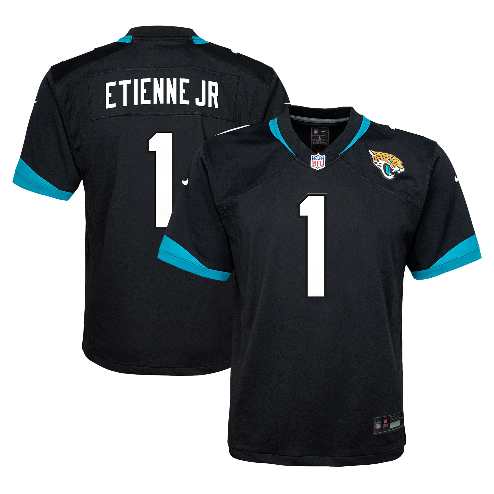 Youth Jacksonville Jaguars Travis Etienne Black Alternate Player Game Jersey JS1948 Saliibo