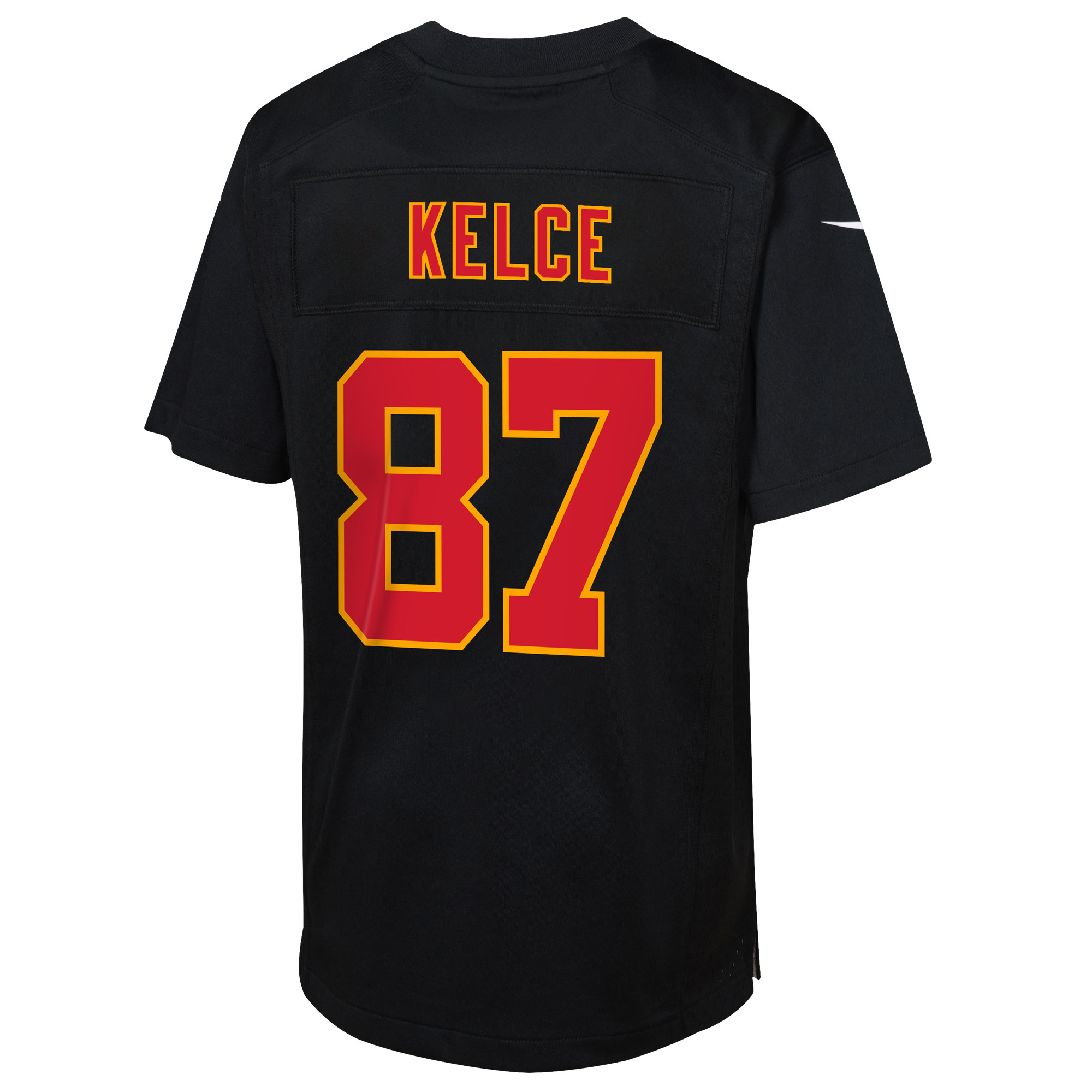 Youth Kansas City Chiefs Travis Kelce Carbon Black Super Bowl LIX Patch Fashion Game Jersey JS7309 Saliibo - Image 3