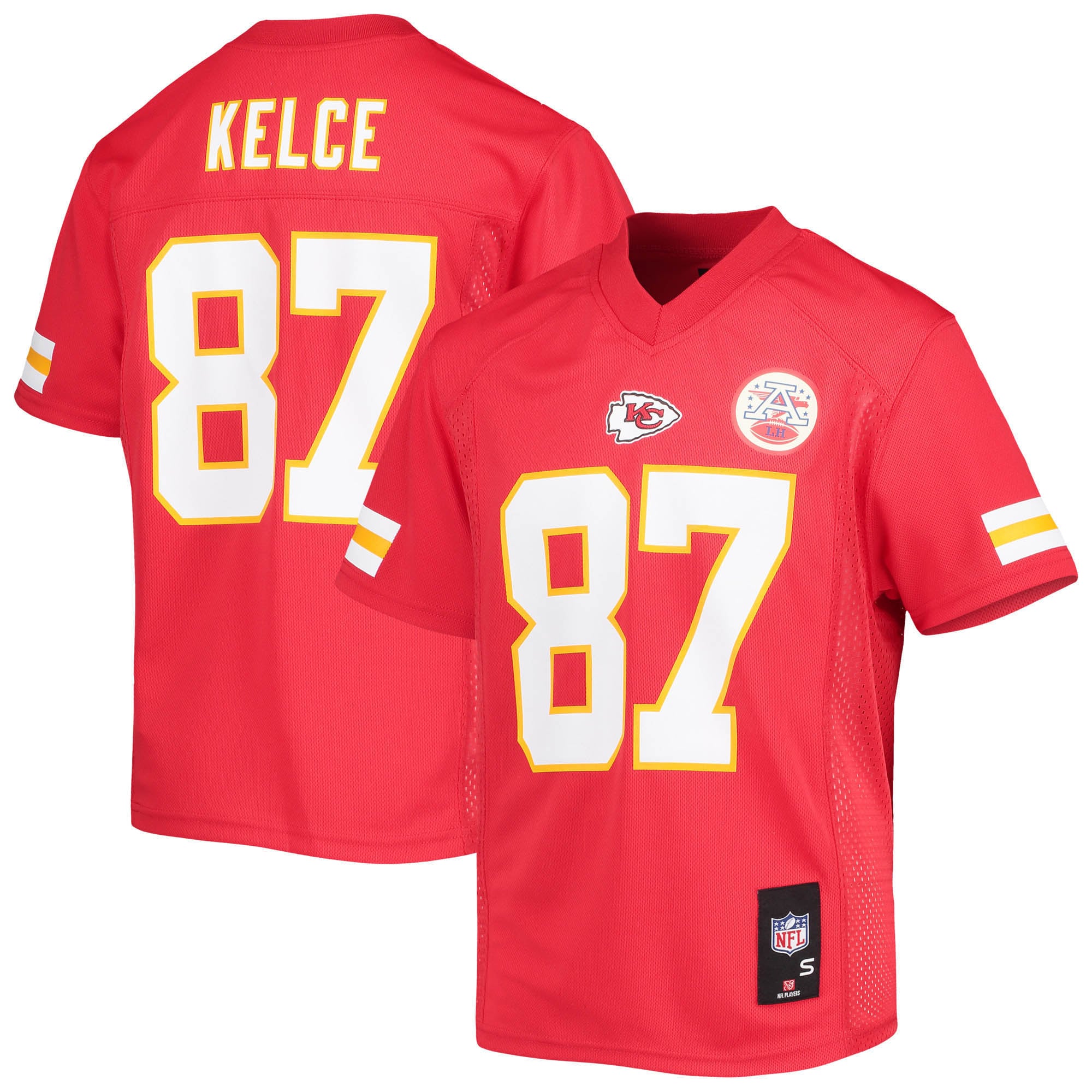 Youth Kansas City Chiefs Travis Kelce Red Player Jersey JS9305 Saliibo