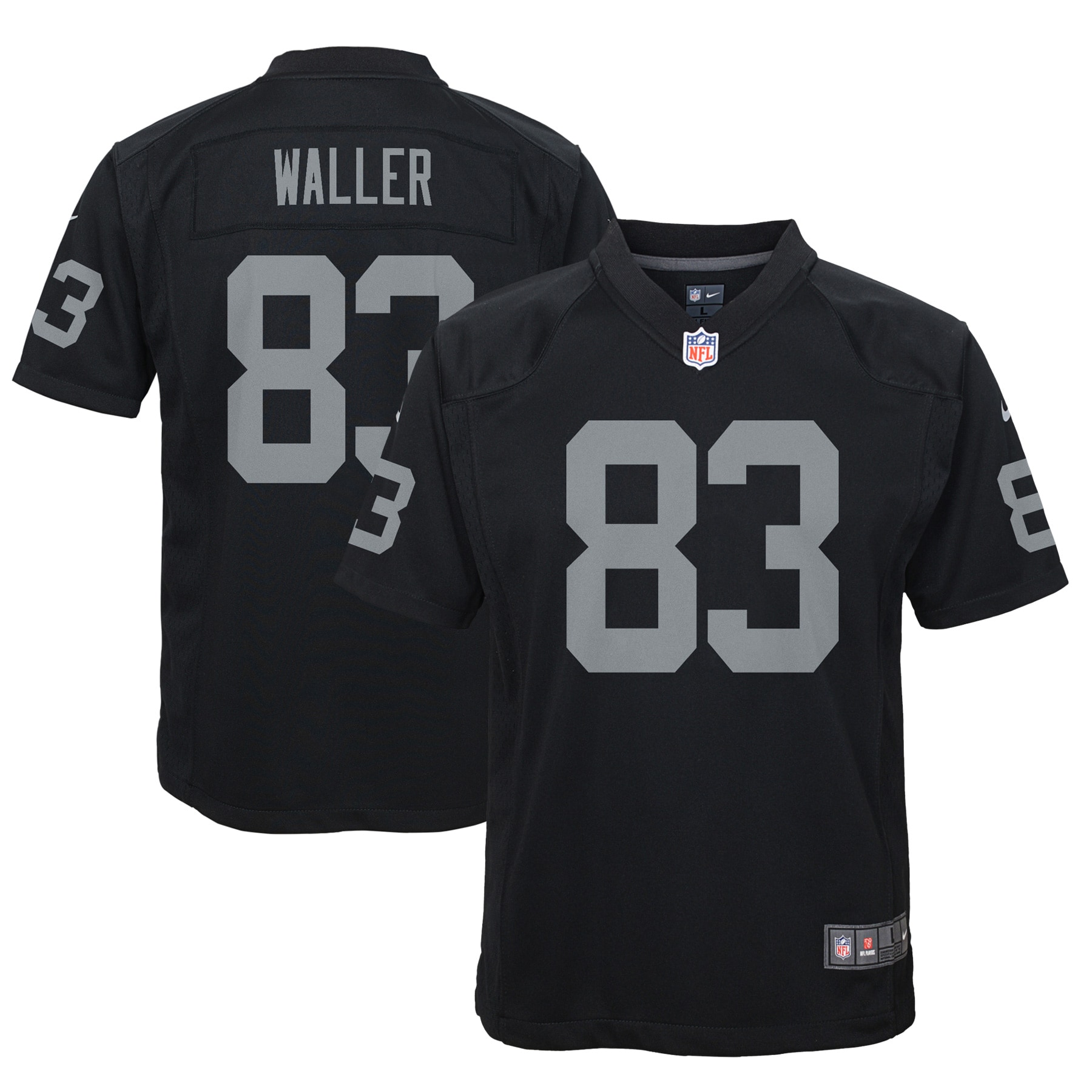 Youth Las Vegas Raiders Darren Waller Black Game Jersey JS6965 Saliibo