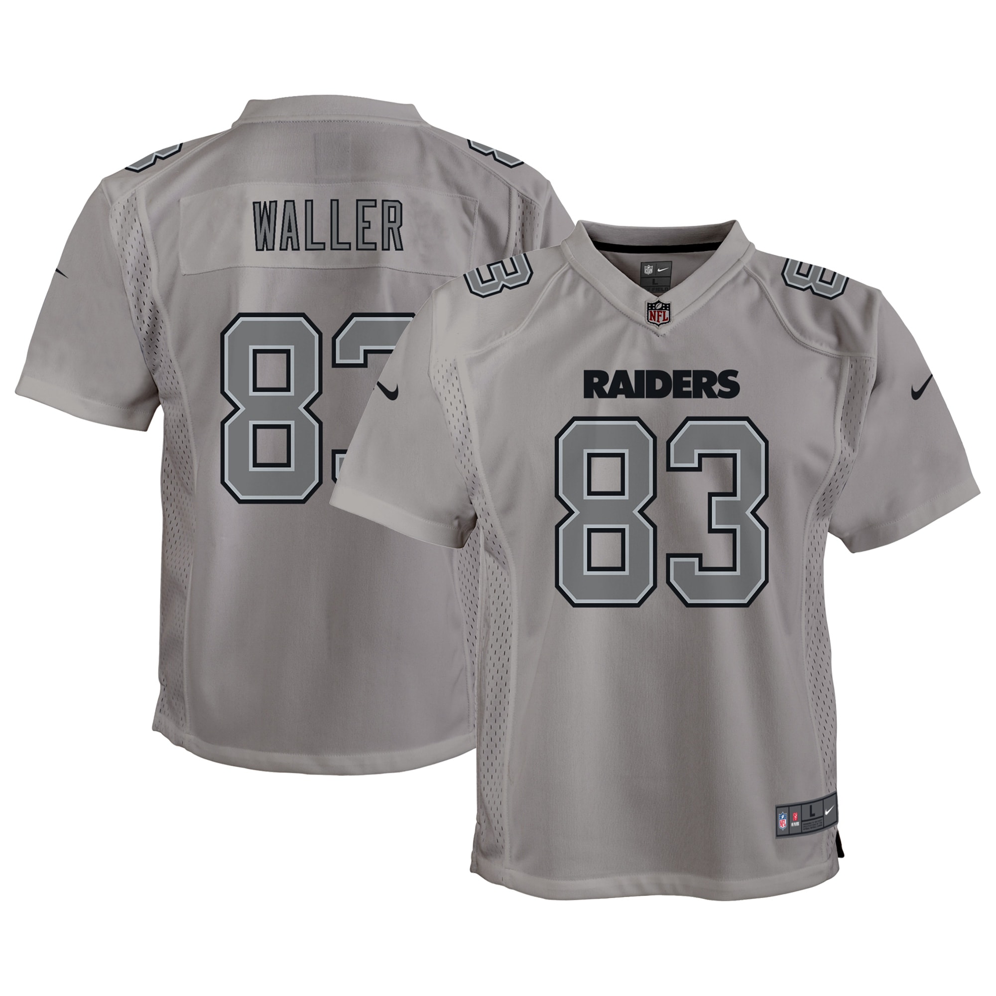 Youth Las Vegas Raiders Darren Waller Gray Atmosphere Game Jersey JS4199 Saliibo