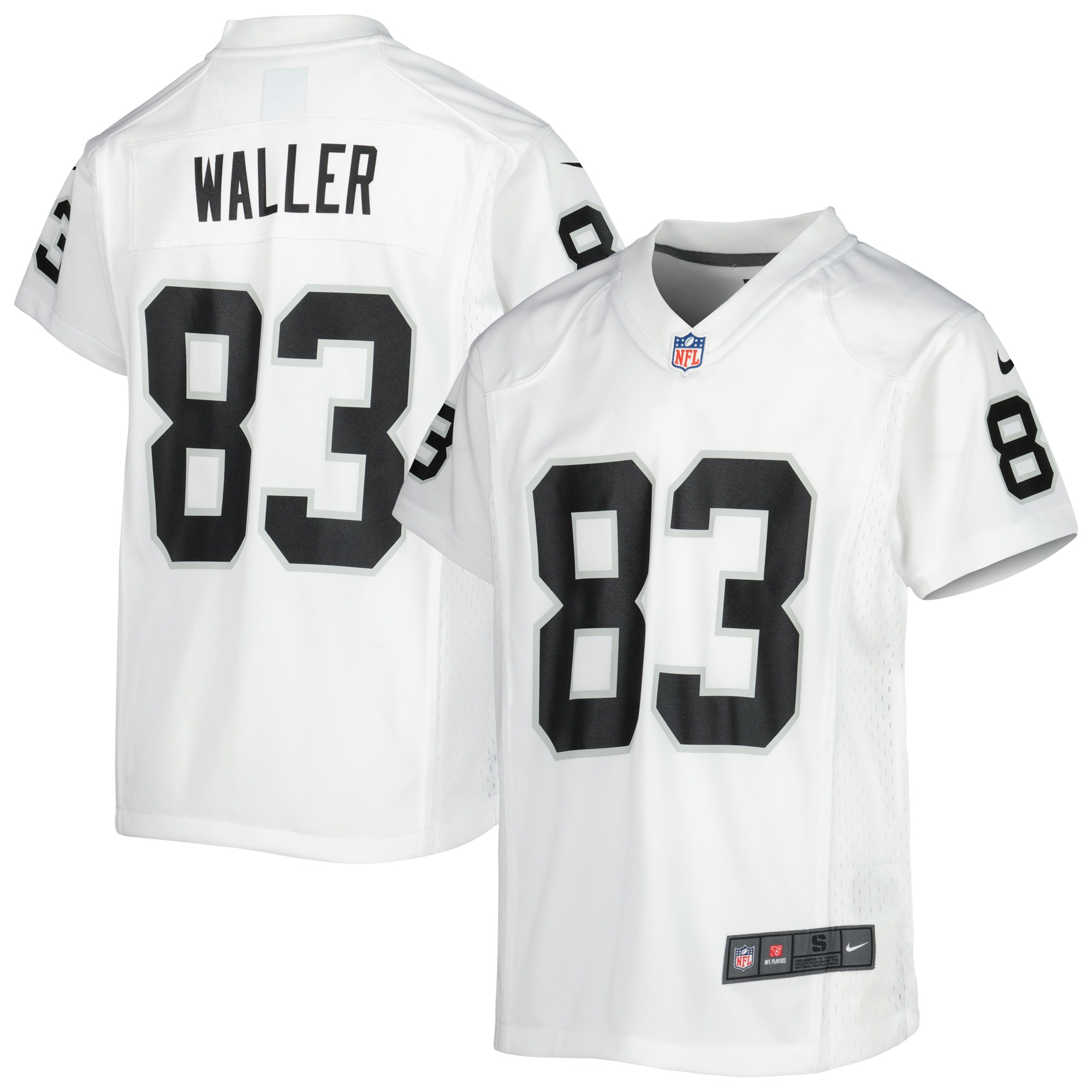 Youth Las Vegas Raiders Darren Waller White Game Jersey JS8927 Saliibo