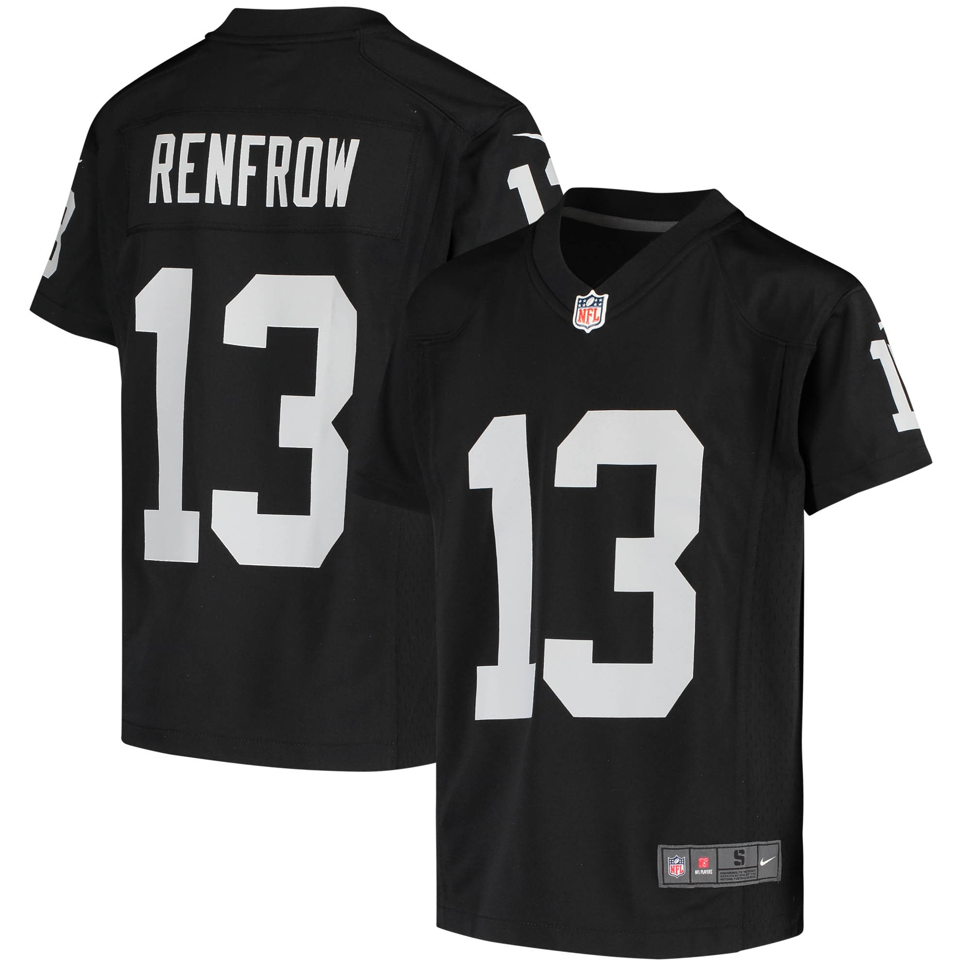 Youth Las Vegas Raiders Hunter Renfrow Black Game Jersey JS4635 Saliibo